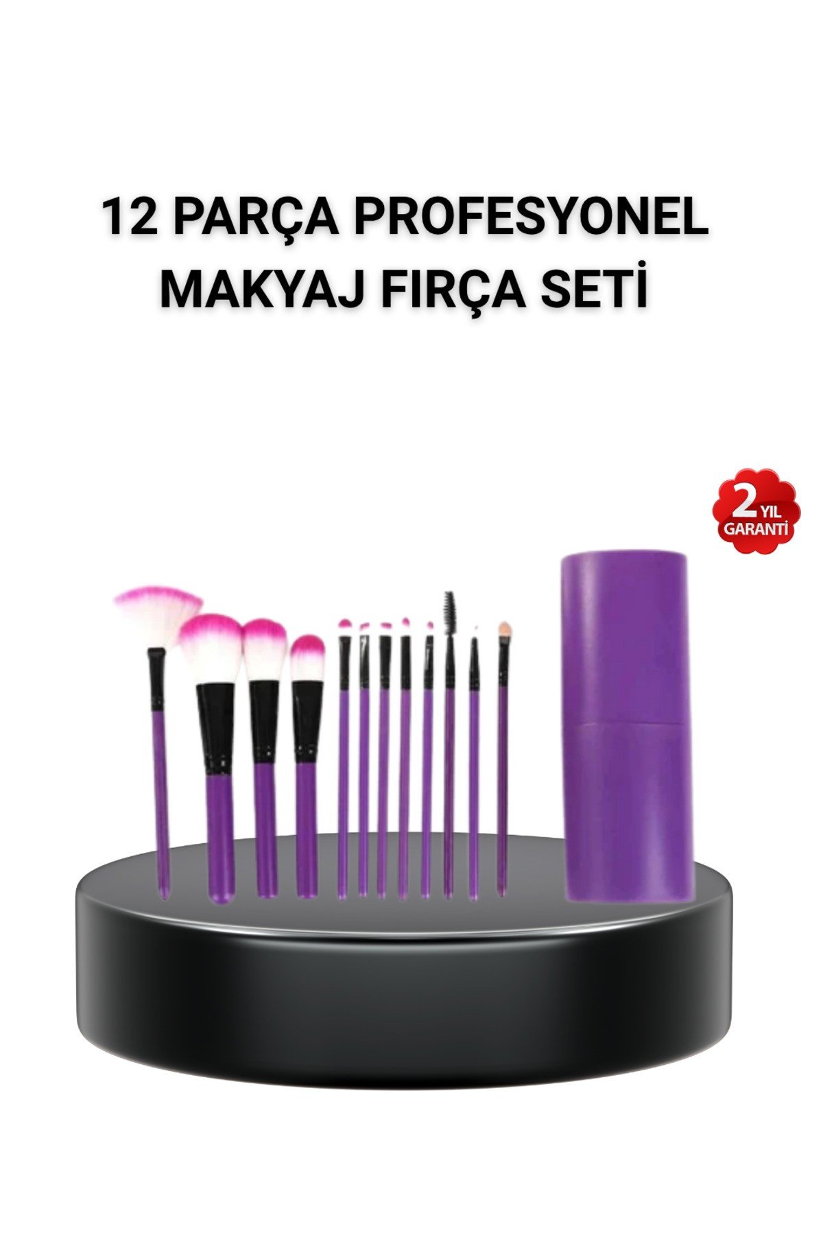 12’li Profesyonel Makyaj Fırça Seti – Dökülmeyen Yumuşak Kıllı, Ergonomik Tasarım