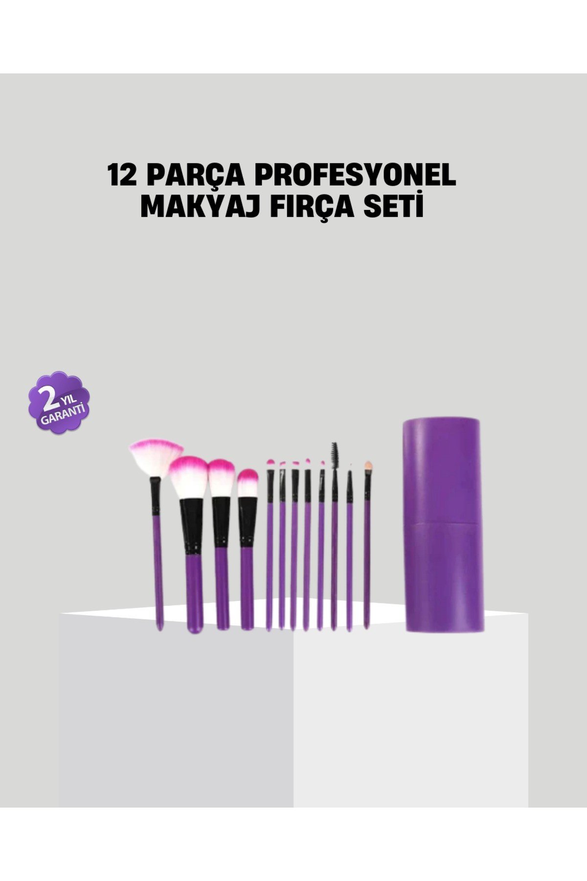 12’li Profesyonel Makyaj Fırça Seti Ultra Yumuşak Sentetik Kıllı
