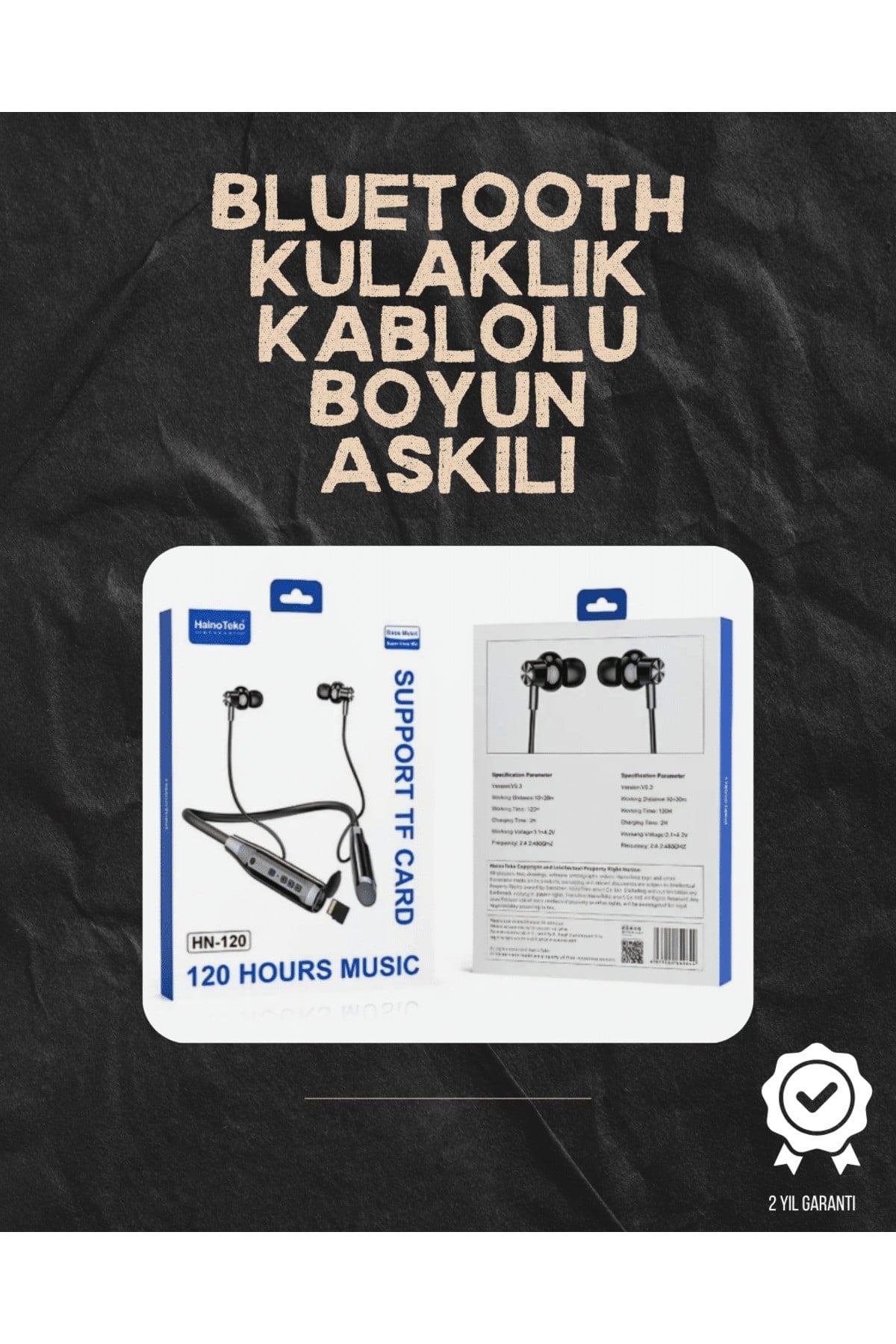 120 Saat Şarj Süresi Sunan Spor Tipi Kablosuz Bluetooth Kulaklık
