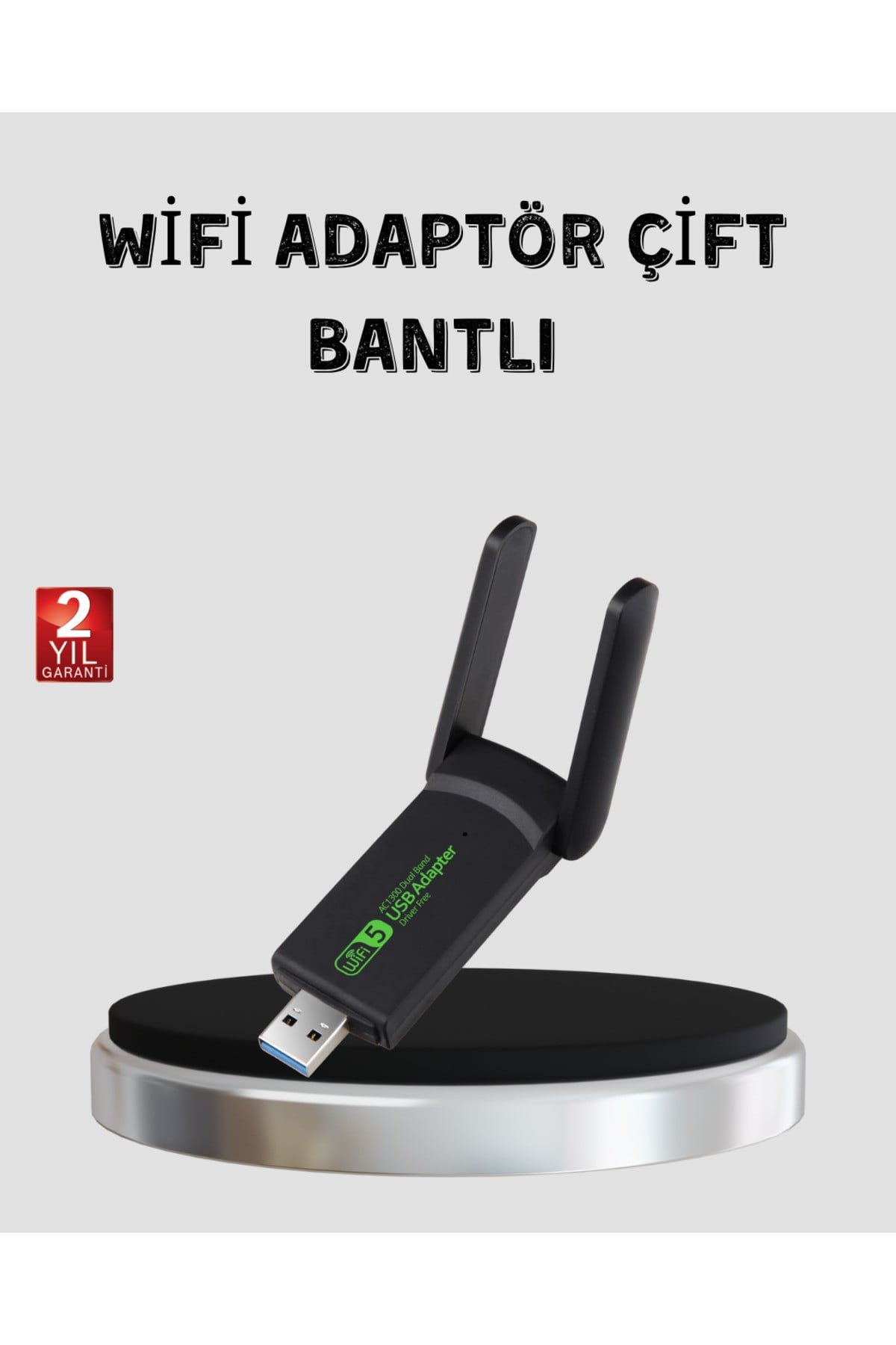 1200 Mbps Dual Band WiFi Adaptör – 5.8G & 2.4G Çift Antenli