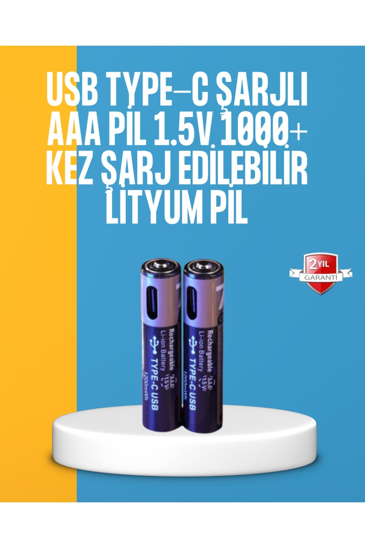 1200mWh Kapasiteli Lityum AAA Pil – Düşük Enerji Tüketen Cihazlar İçin Maksimum Dayanıklıl