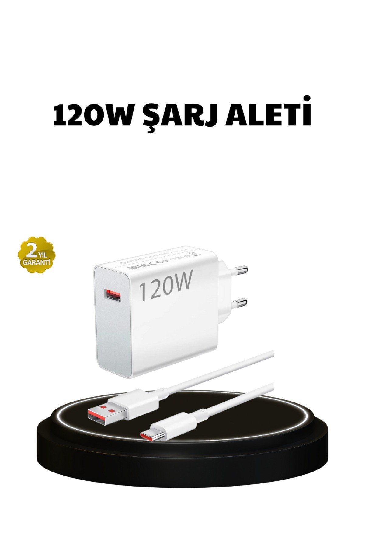 120W Ultra Hızlı Şarj Adaptörü USB-C Destekli Güçlü Şarj Teknolojisi