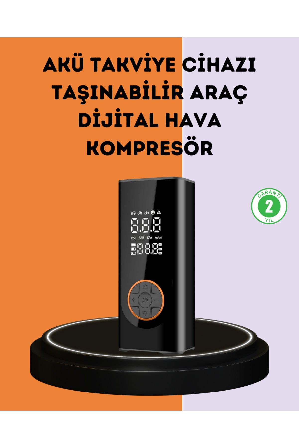 150 PSI Dijital Hava Pompası Akü Takviye ve Powerbank Özellikli