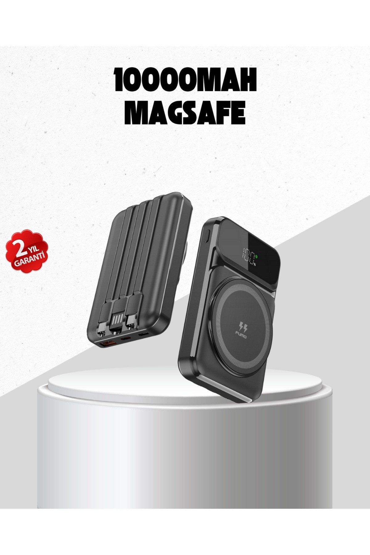 15W Kablosuz Şarj Özellikli 10000 Mah Powerbank – Type-C Hızlı Şarj