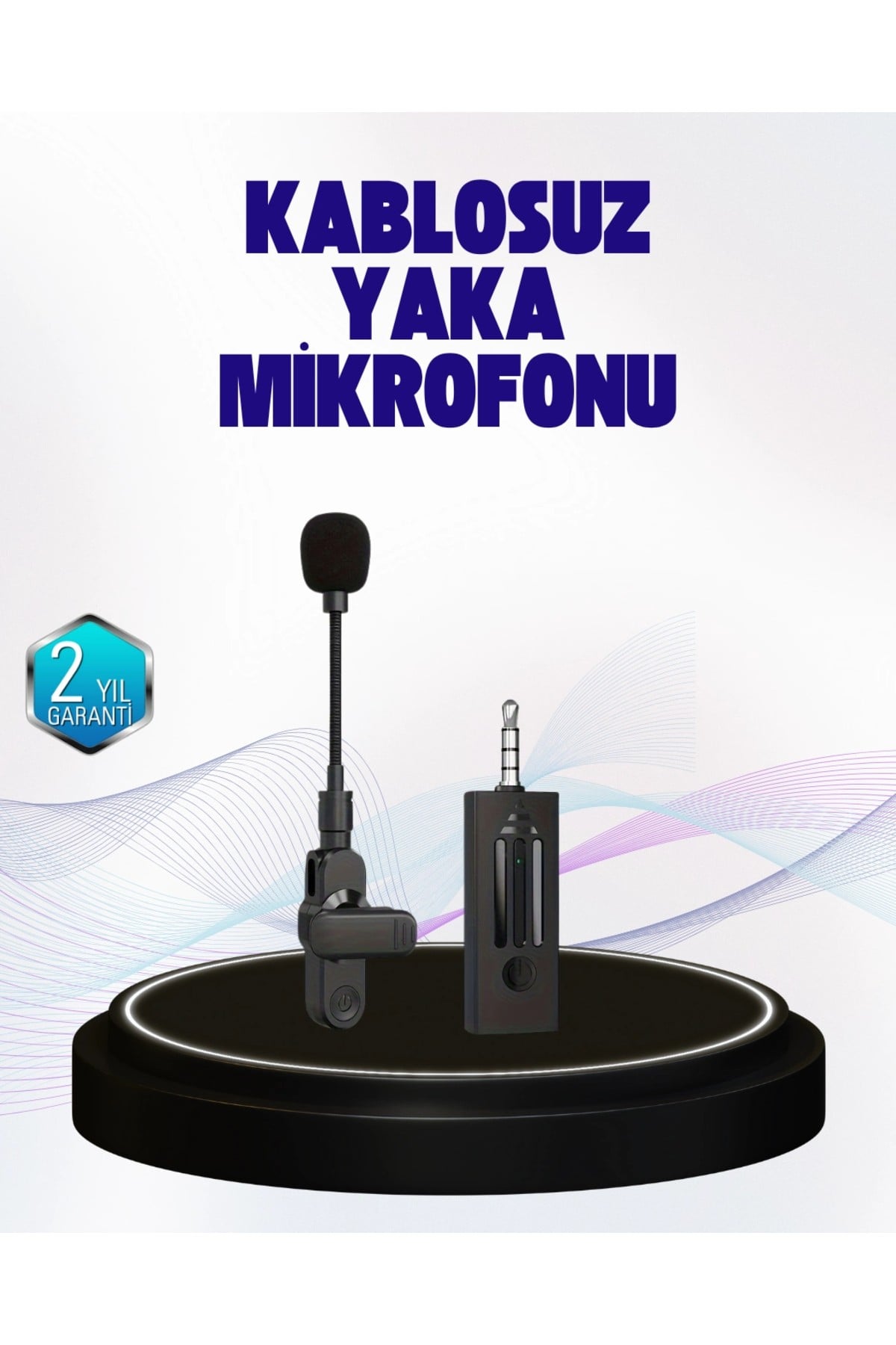2.4 GHz Kablosuz Yaka Mikrofonu – 60 Metre Menzil, Gürültü Azaltma, Type-C Şarjlı