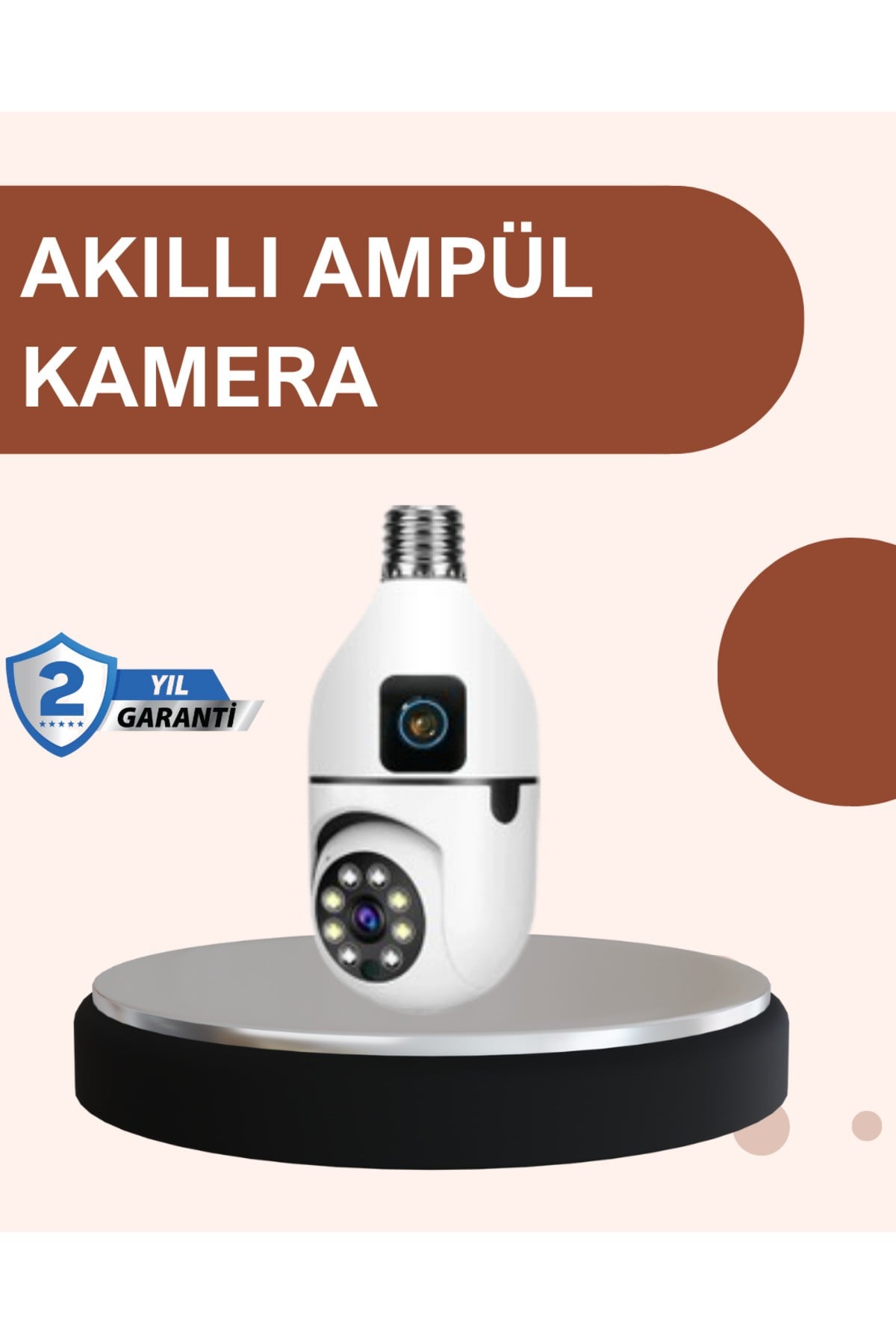 2’si 1 Arada Güvenlik Kamerası ve Sel Işığı – Kablosuz Akıllı Kamera