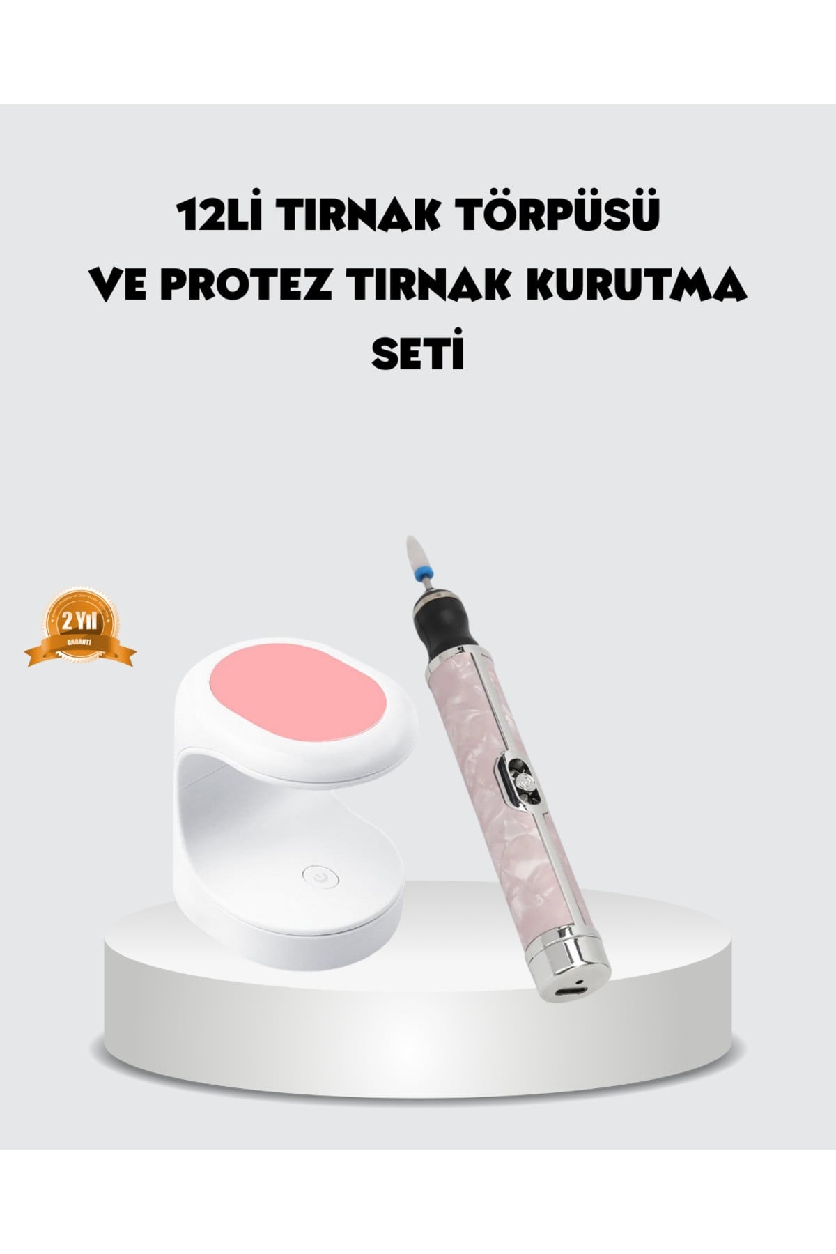 20.000 RPM Tırnak Matkabı + Mini LED Oje Kurutma Cihazı Seti