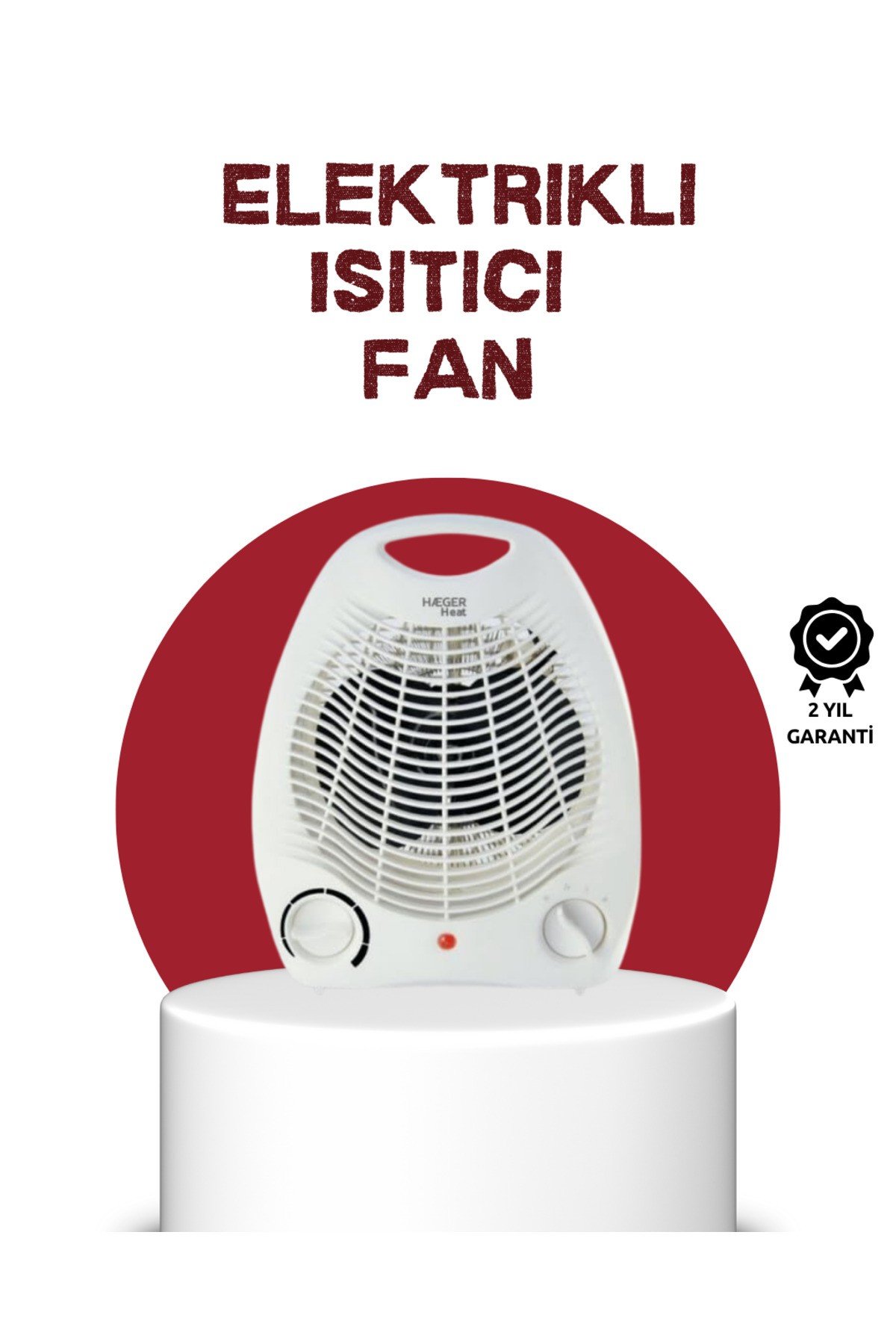 2000W Taşınabilir Elektrikli Fanlı Isıtıcı - Hızlı Isınma, Kompakt Boy