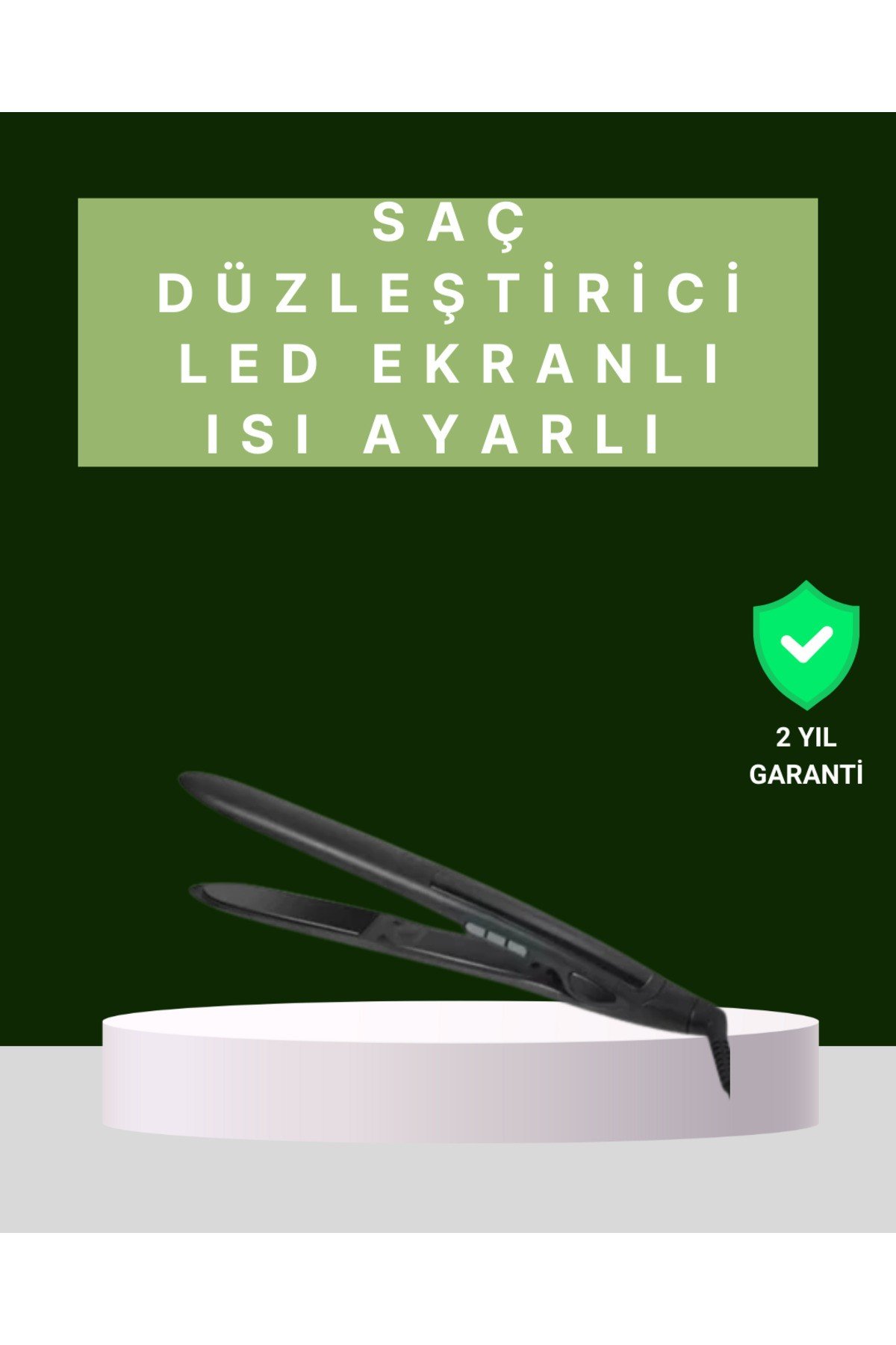 2025 Isı Ayarlı Titanyum Kaplama Seramik Plakalı Saç Düzleştirici Dijital Ekranlı A Kalite