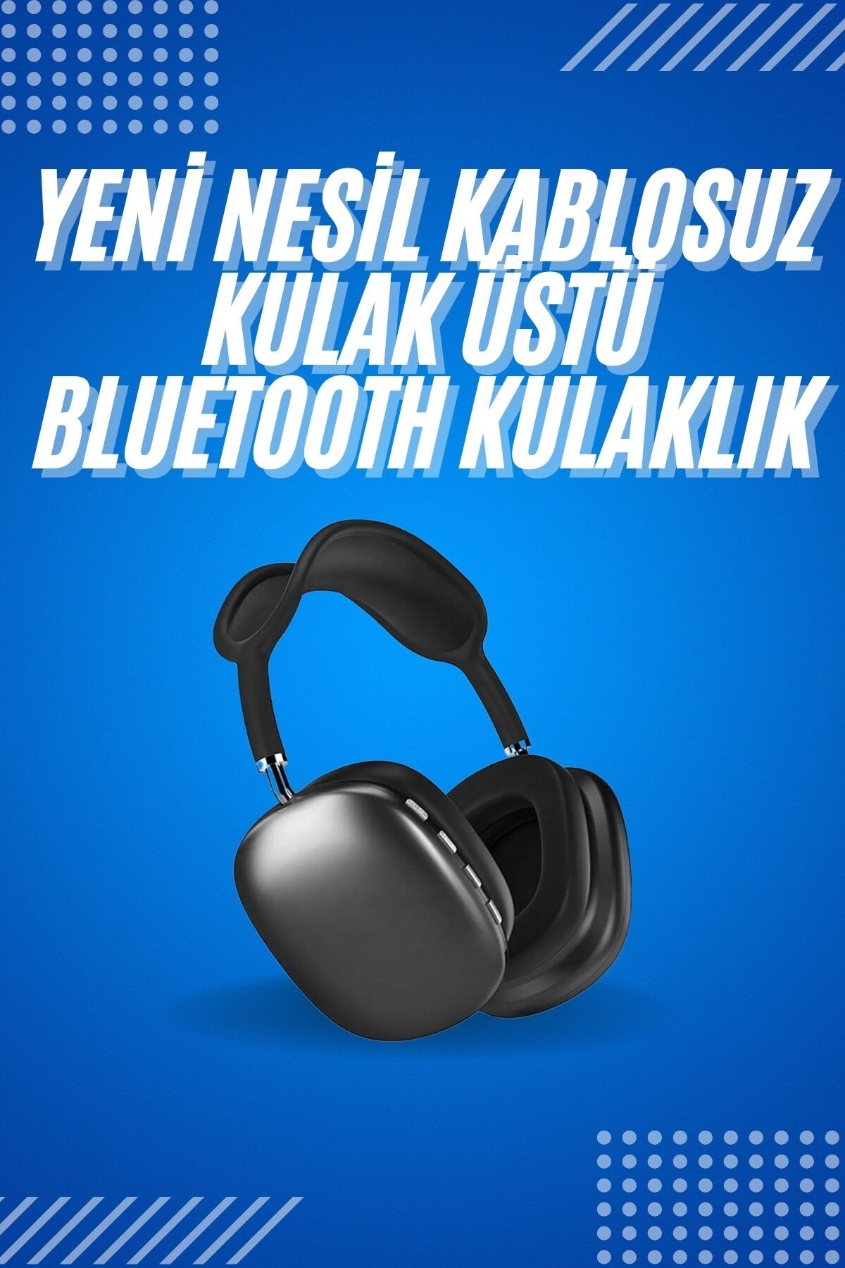 2025 Model Kulak Üstü Kablosuz Uyumlu Bluetooth Kulaklık Gürültü Azalta Uzun Pil