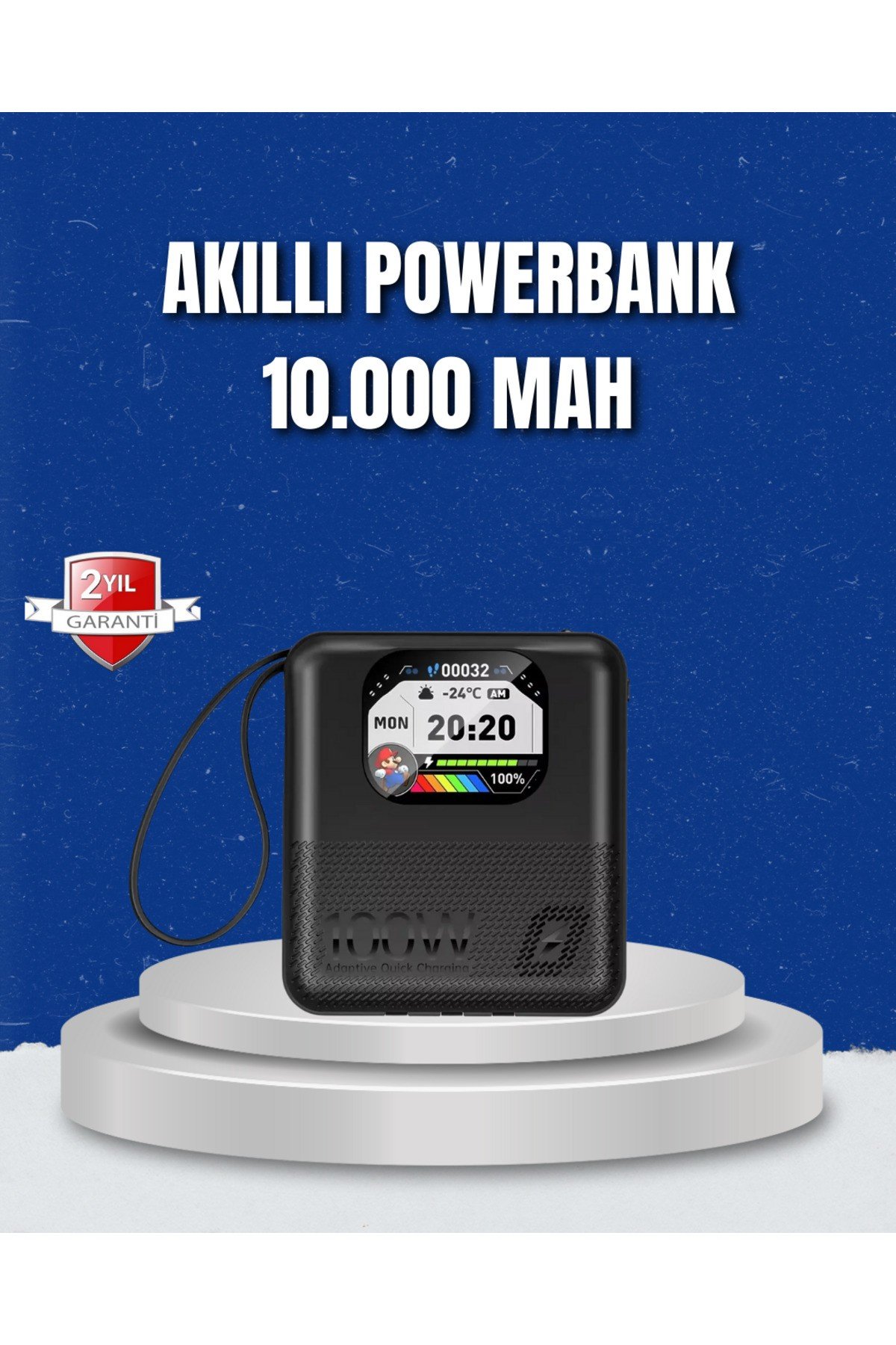 2025 Yeni Seri 10000 mAh Powerbank Bluetooth Bağlantılı Hızlı Şarj