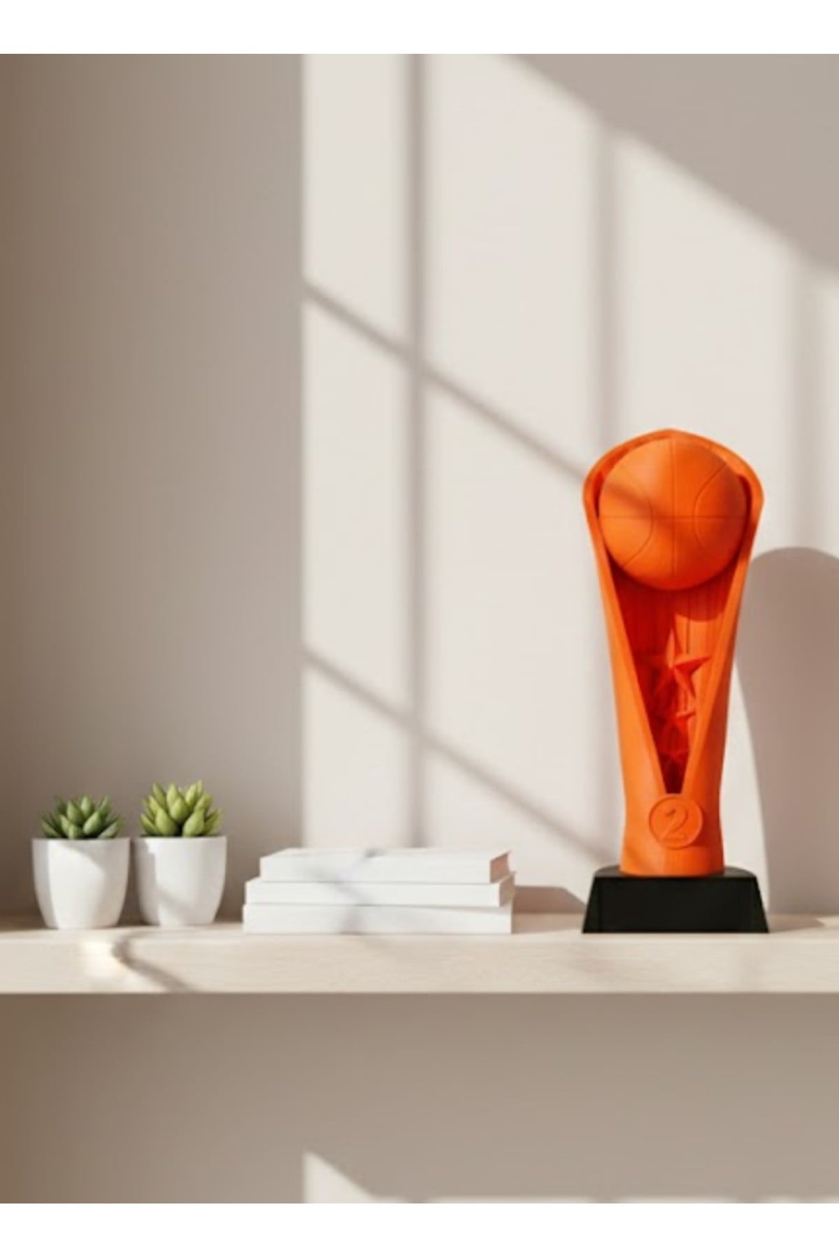 23cm Turuncu Basketbol Kupa Biblo Modern Ödül Dekor Ürünü
