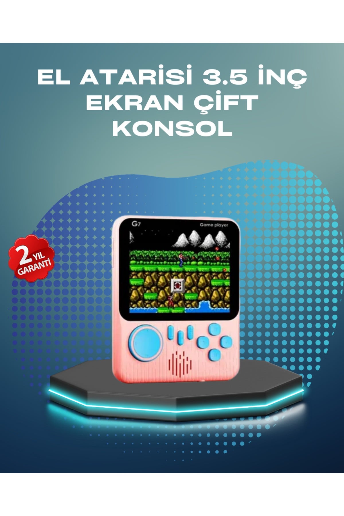 3.5 İnç LCD Ekranlı 666 Oyunlu Taşınabilir Retro Oyun Konsolu