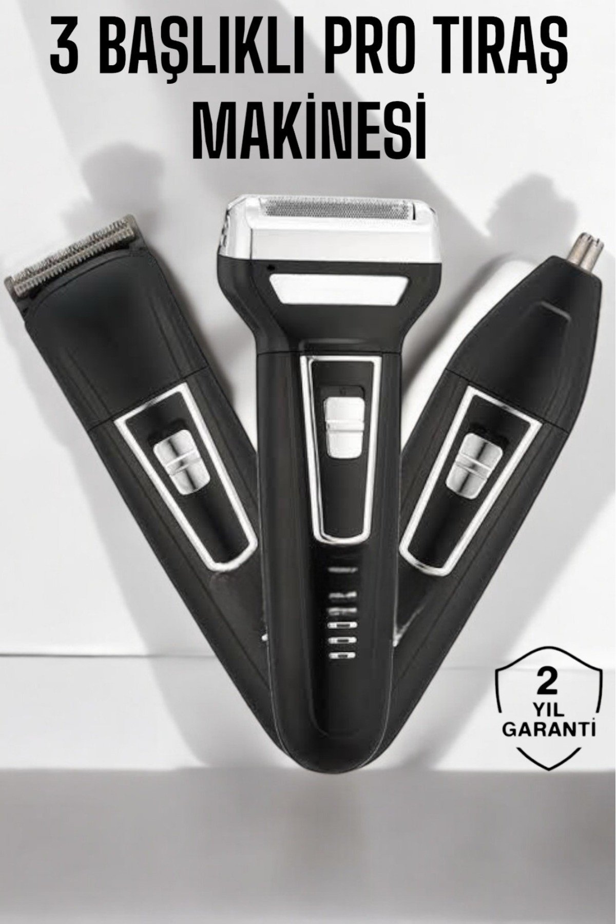 3 Başlıklı Profesyonel Tıraş Makinesi