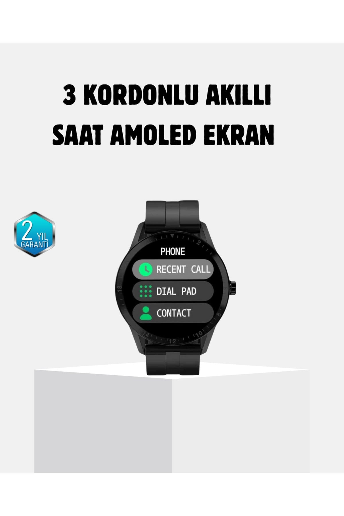 3 Kordonlu Amoled Akıllı Saat – Sağlık Takipli