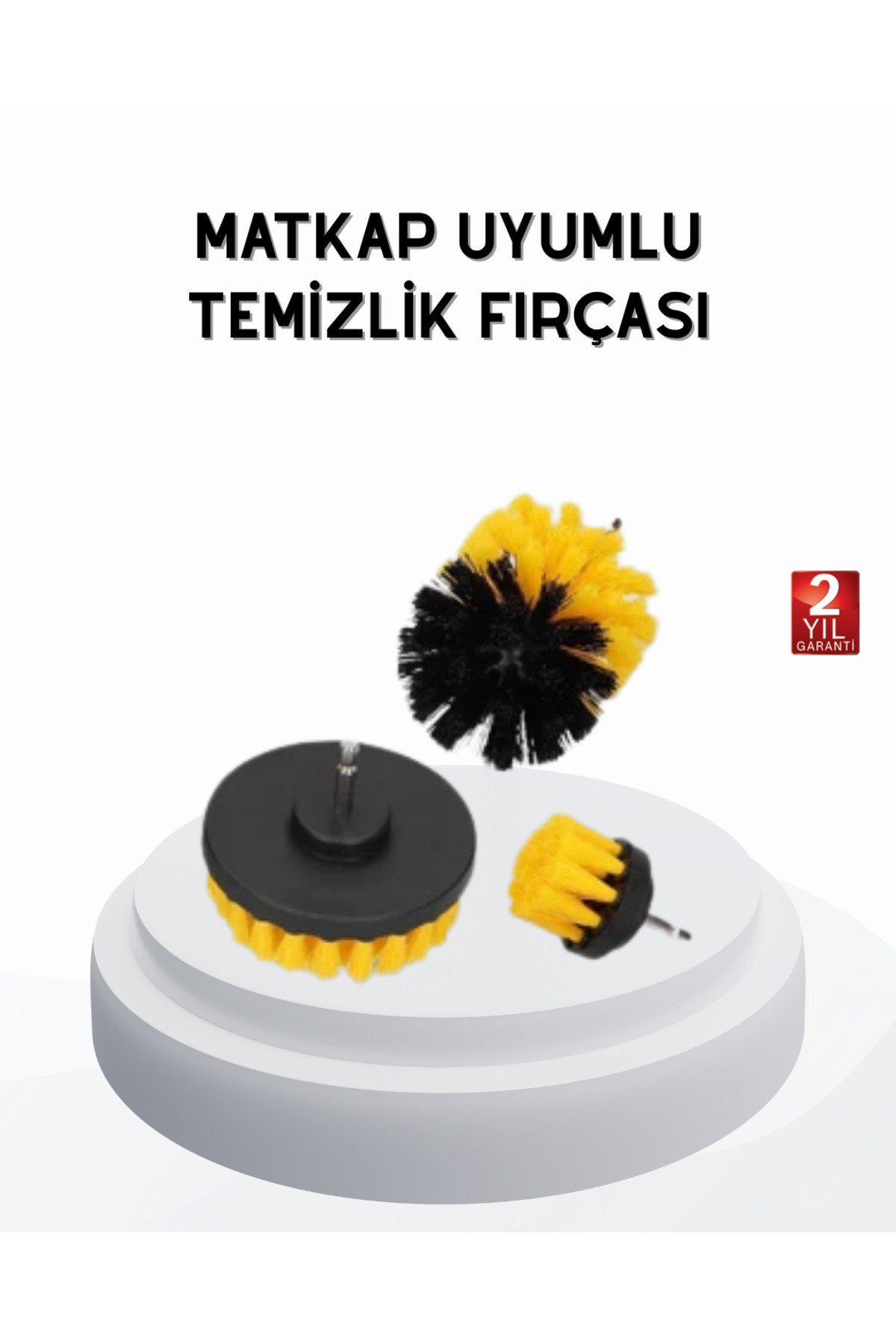 3’lü Matkap Temizlik Fırçası Seti – Banyo, Mutfak ve Araç Jantı İçin Etkili