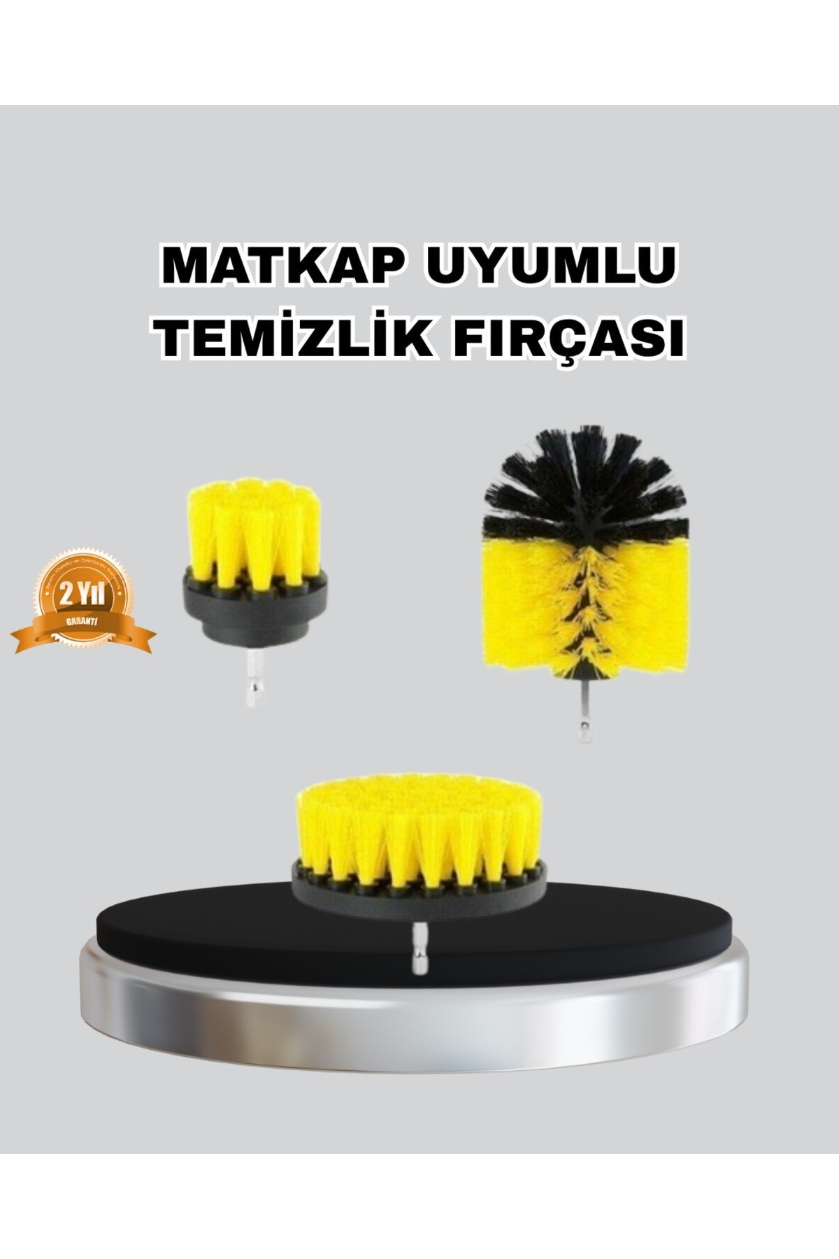 3 Parça Matkap Fırça Temizlik Seti – Her Yüzey İçin Güçlü ve Pratik Çözüm