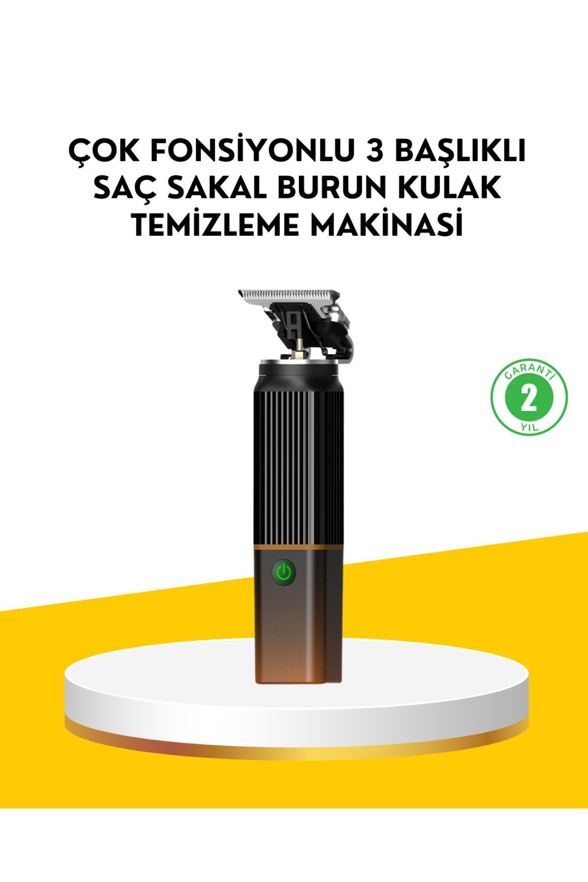 3’Ü 1 Arada Şarjlı Erkek Bakım Seti – Saç Sakal Ve Burun Tüyü Kesme Makinesi