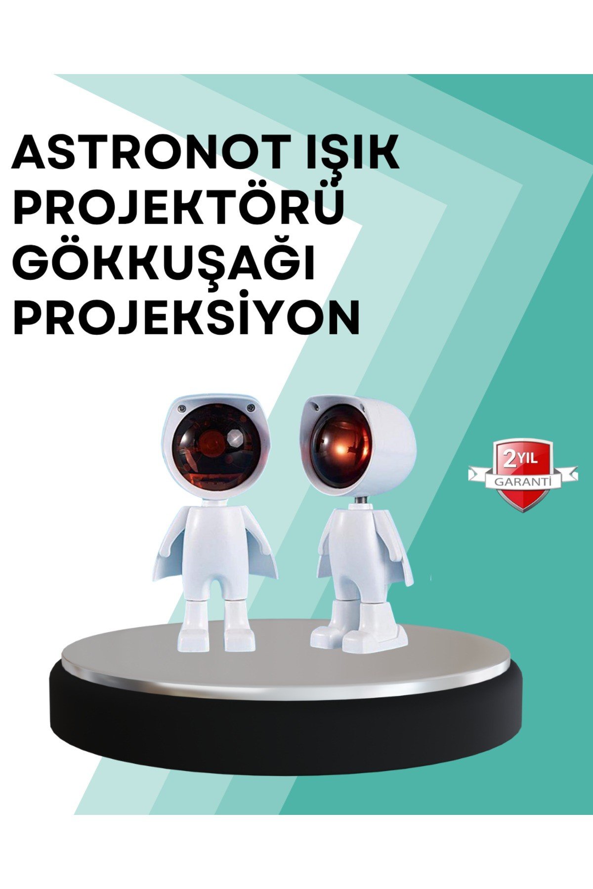 360° Ayarlanabilir Başlıklı Astronot Gece Lambası