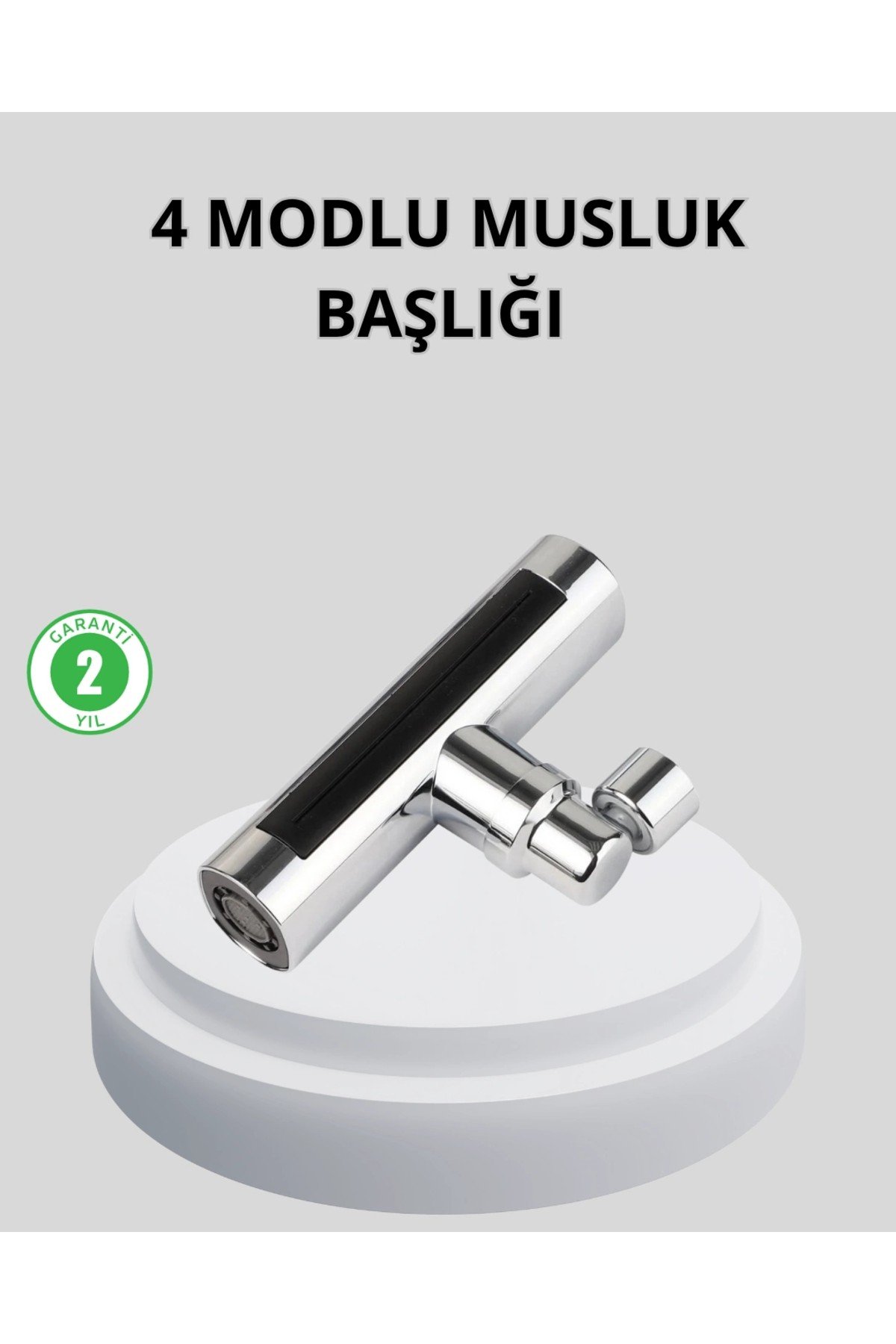 360° Dönebilen Musluk Başlığı 4 Fonksiyonlu Su Tasarruflu ve Dayanıklı