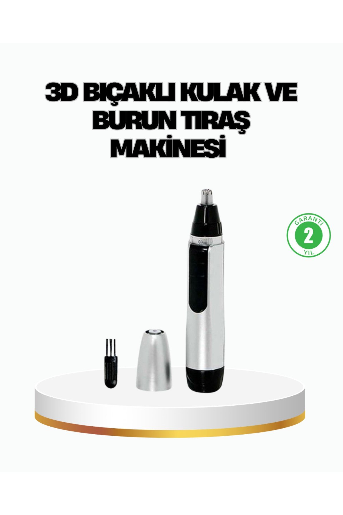 3D Bıçaklı Burun Ve Kulak Tıraş Makinesi Pil Ile Çalışan Taşınabilir Model