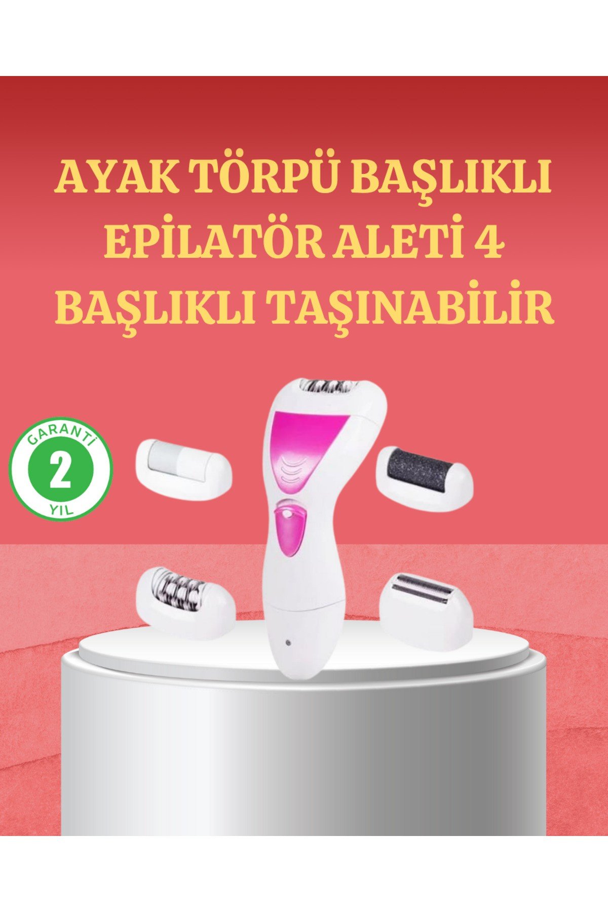 4 Başlıklı Kablosuz Şarjlı Epilasyon Cihazı