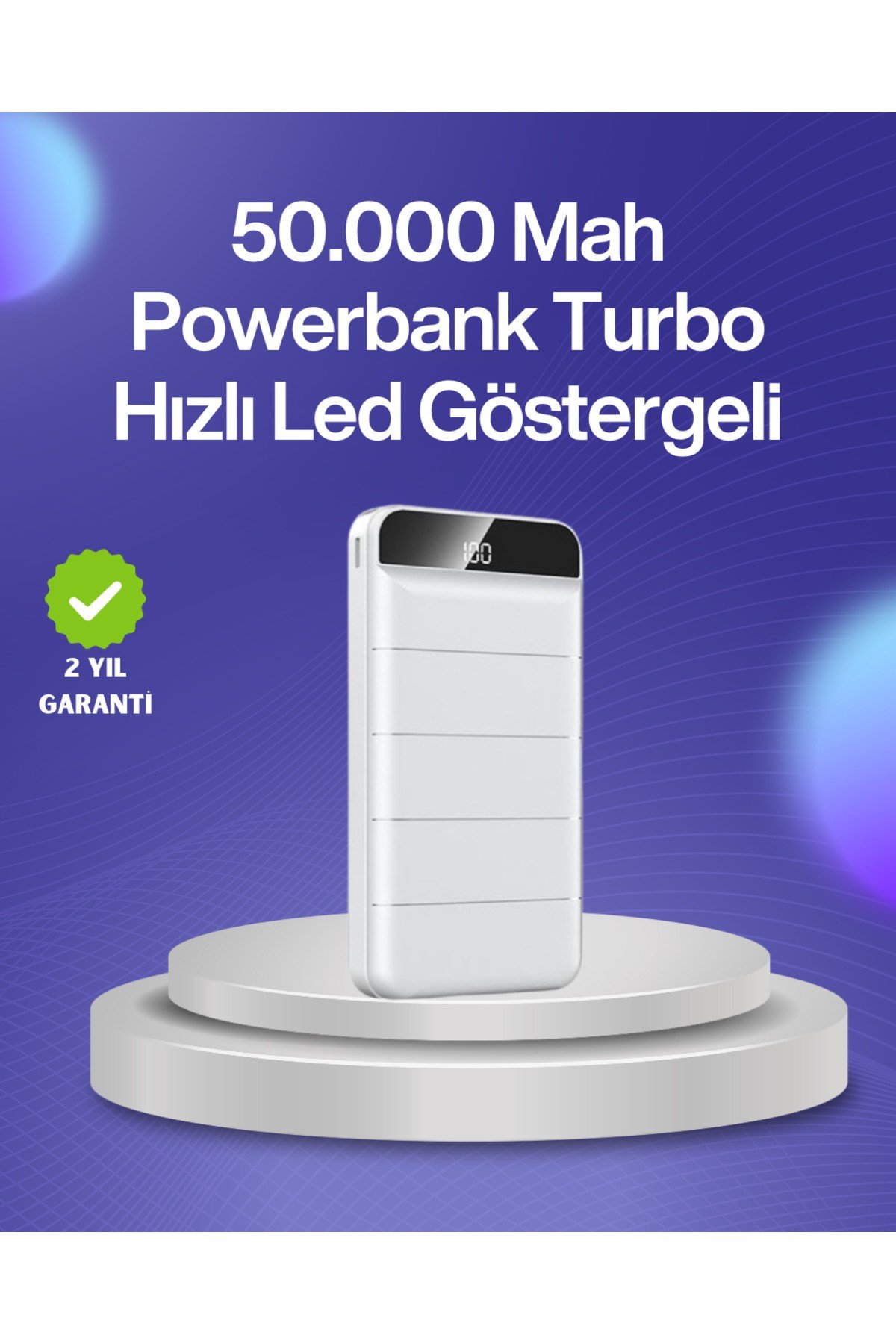 4 Cihazı Aynı Anda Şarj Edebilen Güçlü Powerbank 50000 mAh