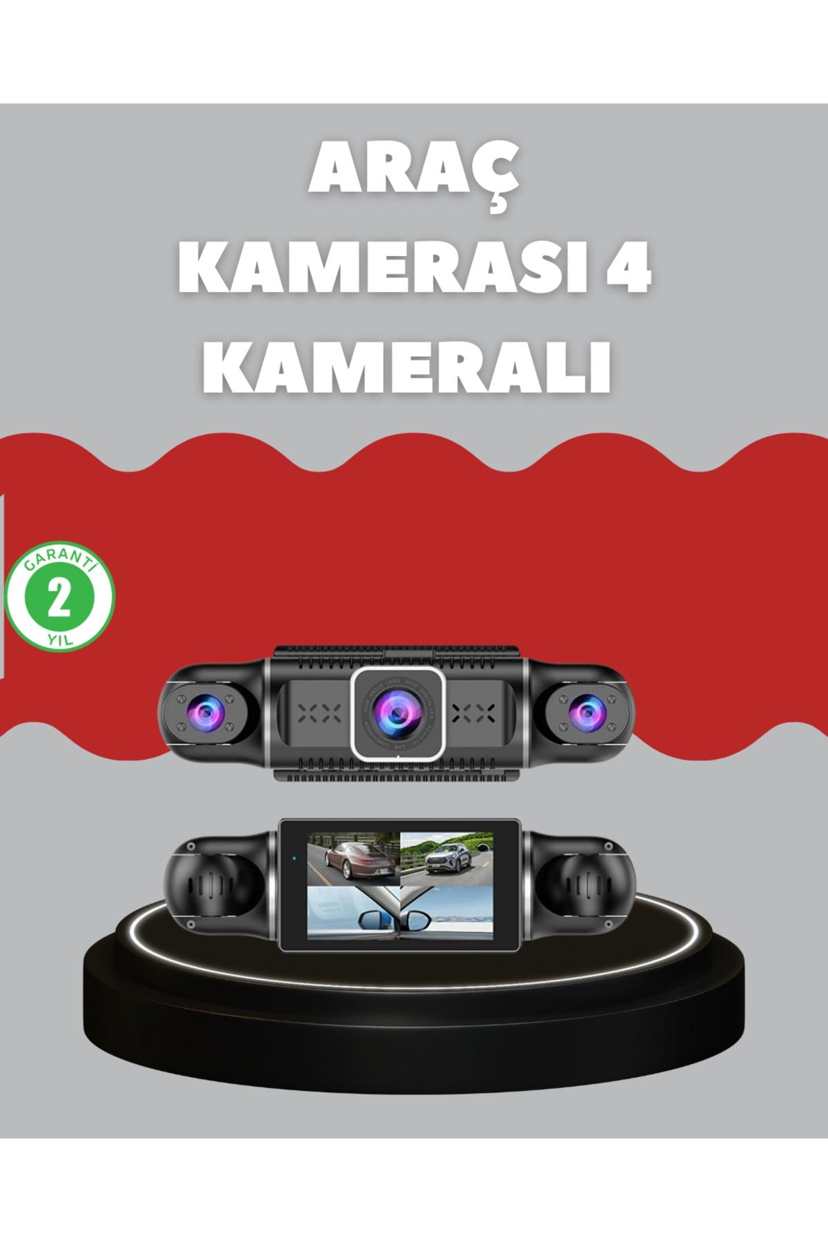 4 Kameralı Araç Kayıt Cihazı Full Hd Park İzleme Gece Görüş