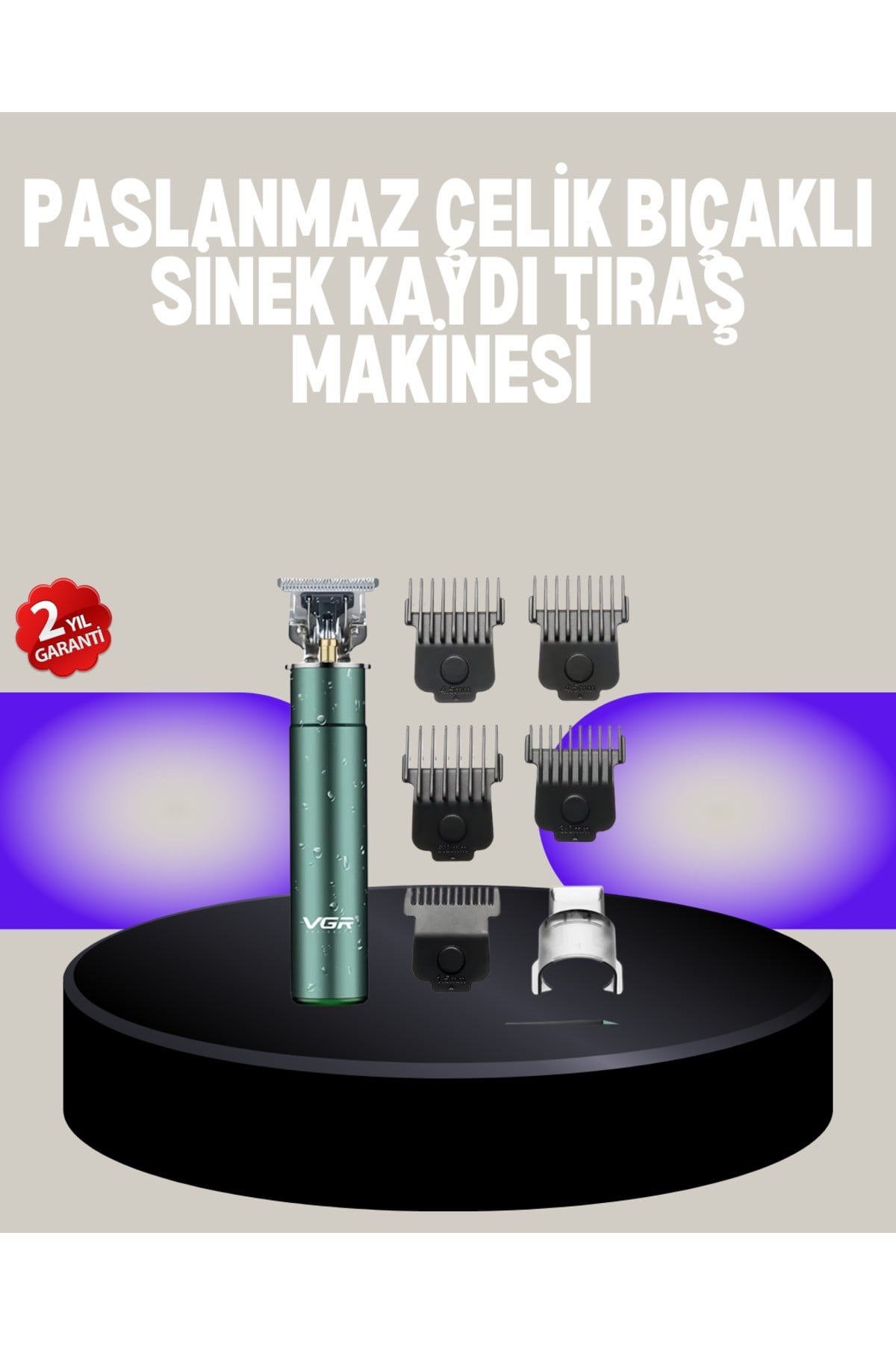 4 Limit Taraklı IPX5 Su Geçirmez Saç Kesme Makinesi