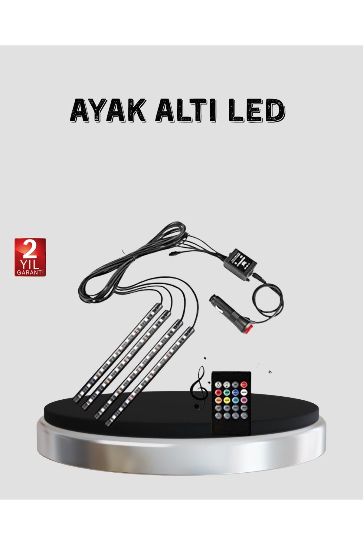 48 LED Araç İçi RGB Şerit Aydınlatma Müzik Senkron USB Kumandalı Set