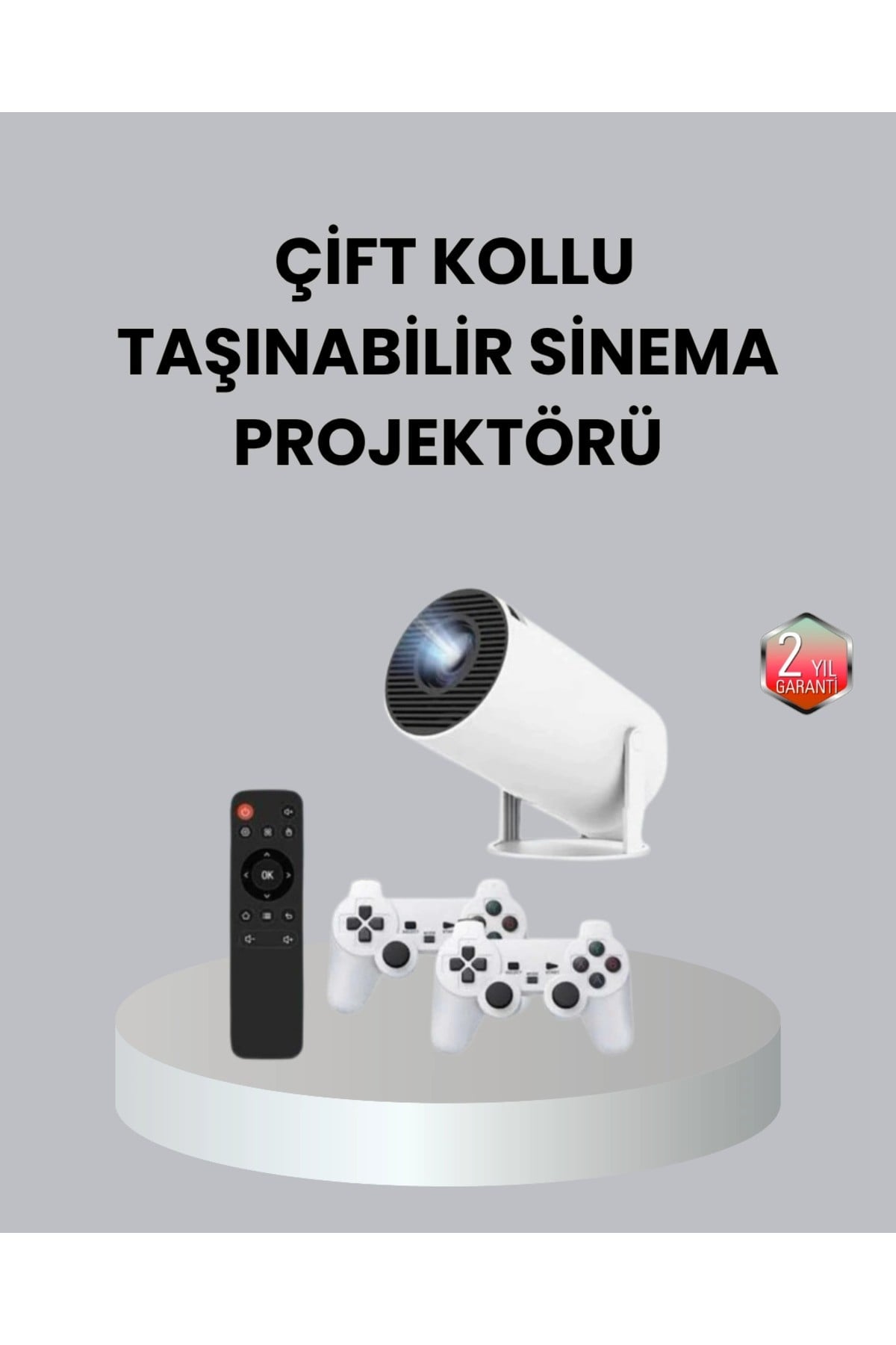 4K Wi-Fi 6 Projeksiyon Cihazı – 10.000+ Oyun Desteği, Kablosuz Bağlantı ve Çoklu Giriş Portl