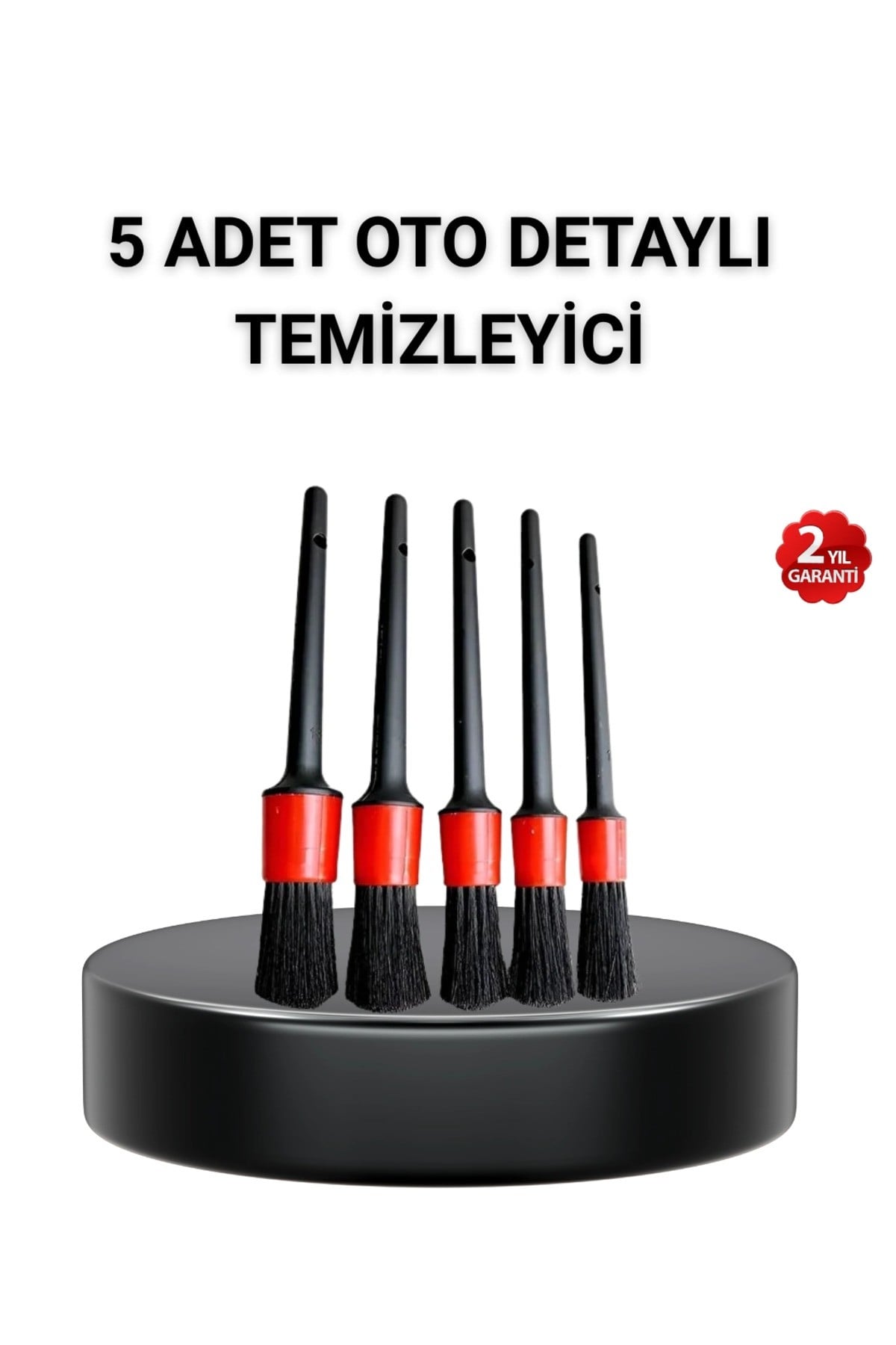 5 li Detay Temizlik Fırçası Seti Araç İç Dış Jant Motor Çok Amaçlı