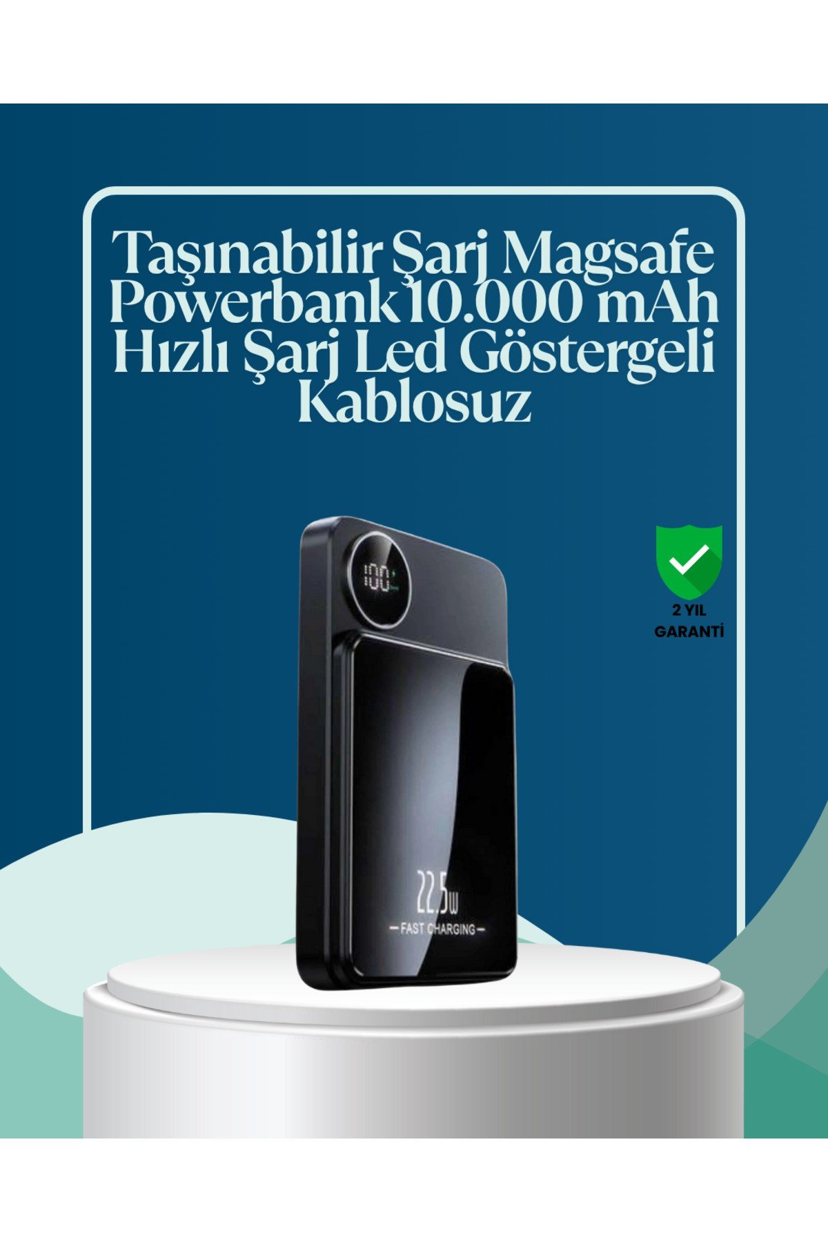 5000mAh / 10000mAh Kapasiteli Manyetik USB-C ve Kablosuz Powerbank