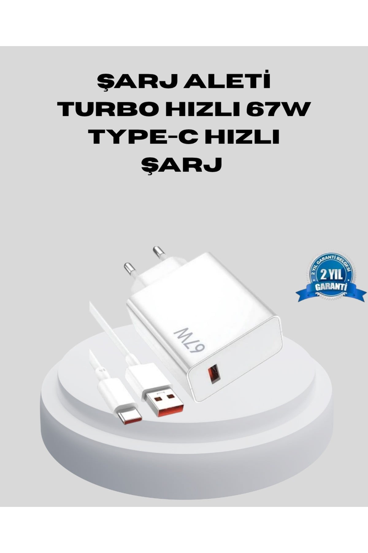 67W Type-C Turbo Şarj Cihazı – Aşırı Akım ve Isı Koruması, Seyahat Uyumlu
