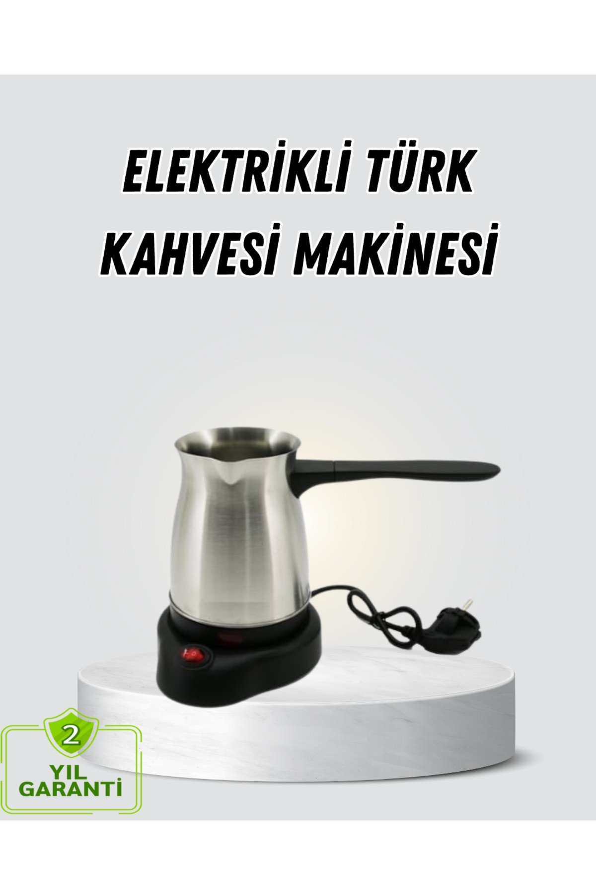 800W Paslanmaz Elektrikli Cezve Gizli Rezistans ve Ergonomik Kulp