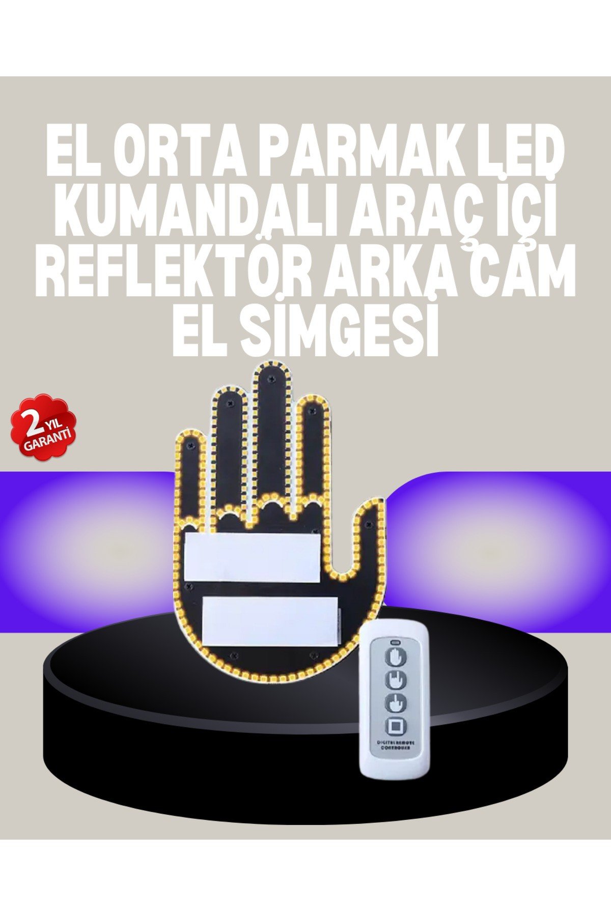 A Kalite Uzaktan Kumandalı LED Park Uyarı Işığı El Figürlü Model