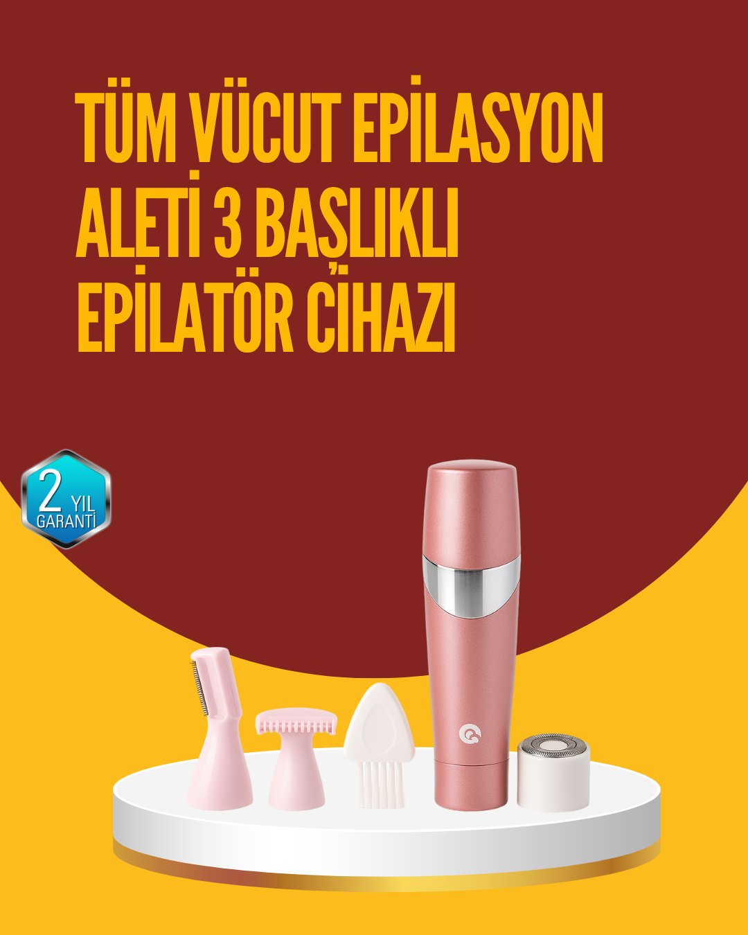 Acısız ve Hassas Tüy Temizleme Cihazı – 3 Başlıklı