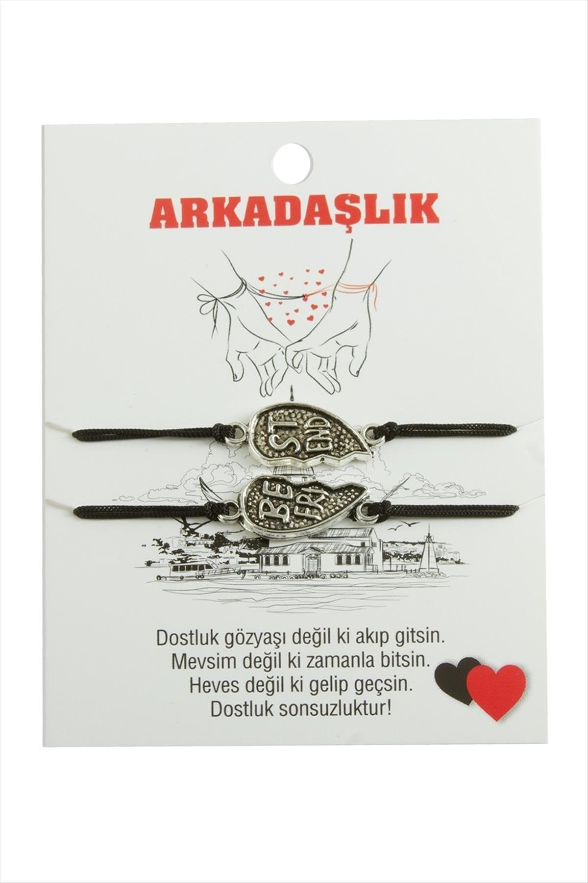 AhEs Shopping Best Friends Arkadaş Deri Bileklik