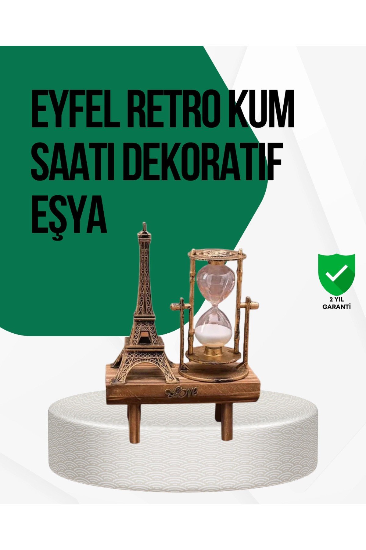 Ahşap Kum Saati – Vintage Tasarımlı Masa Dekoru
