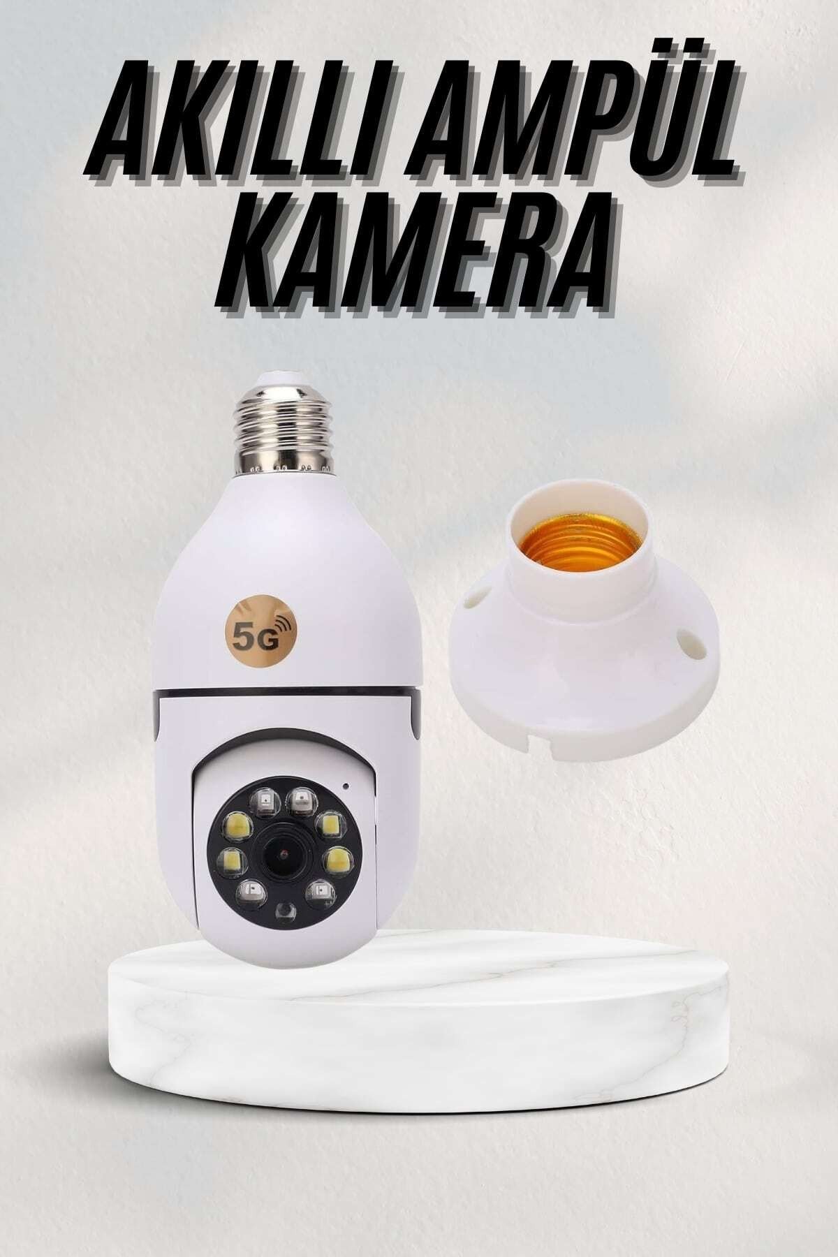 Akıllı Kamera Wifi Kamera Duylu Ampul Görünümlü 360 Derece Dönebilen Ev Kamerası