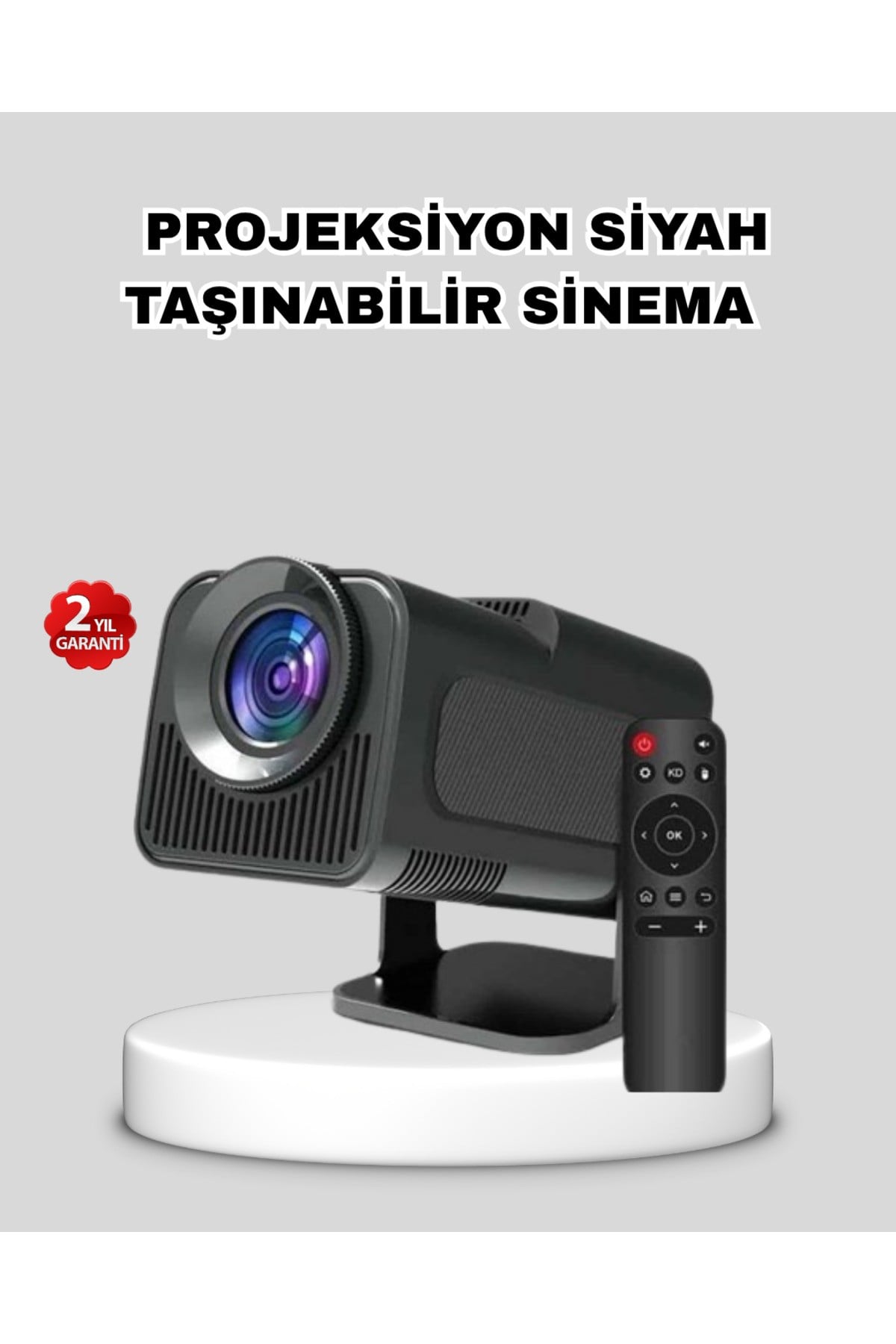 Akıllı Projeksiyon Cihazı HDMI USB Bağlantılı Taşınabilir Enerji Tasarruflu