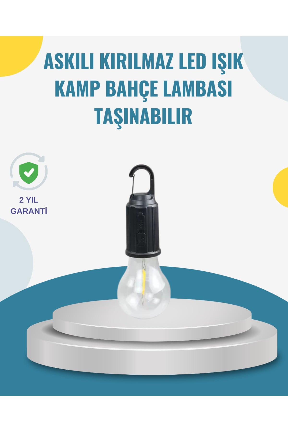 Akıllı Sensörlü USB Şarjlı Kamp Lambası