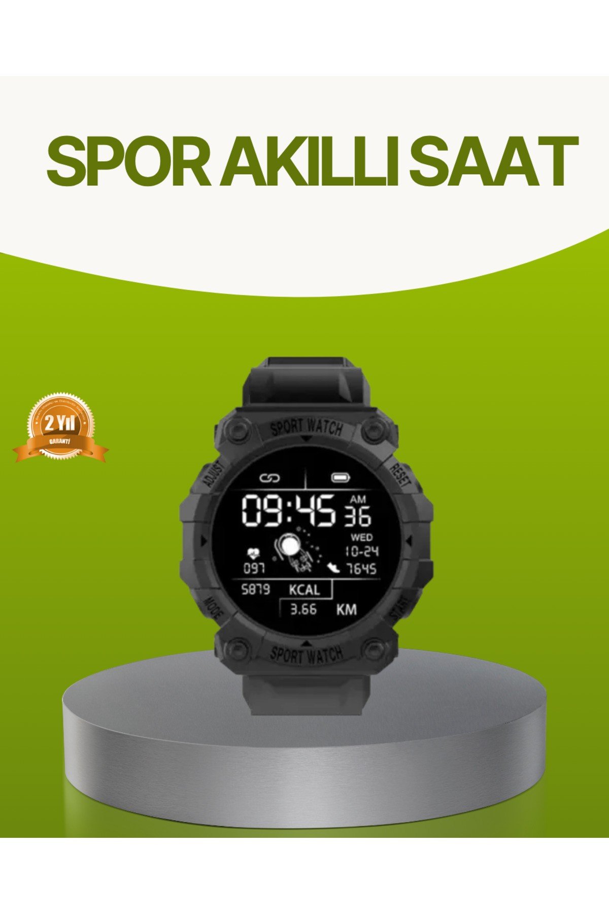 Akıllı Spor Saat – Nabız Ölçer, Adım Sayar ve Kalori Takipli