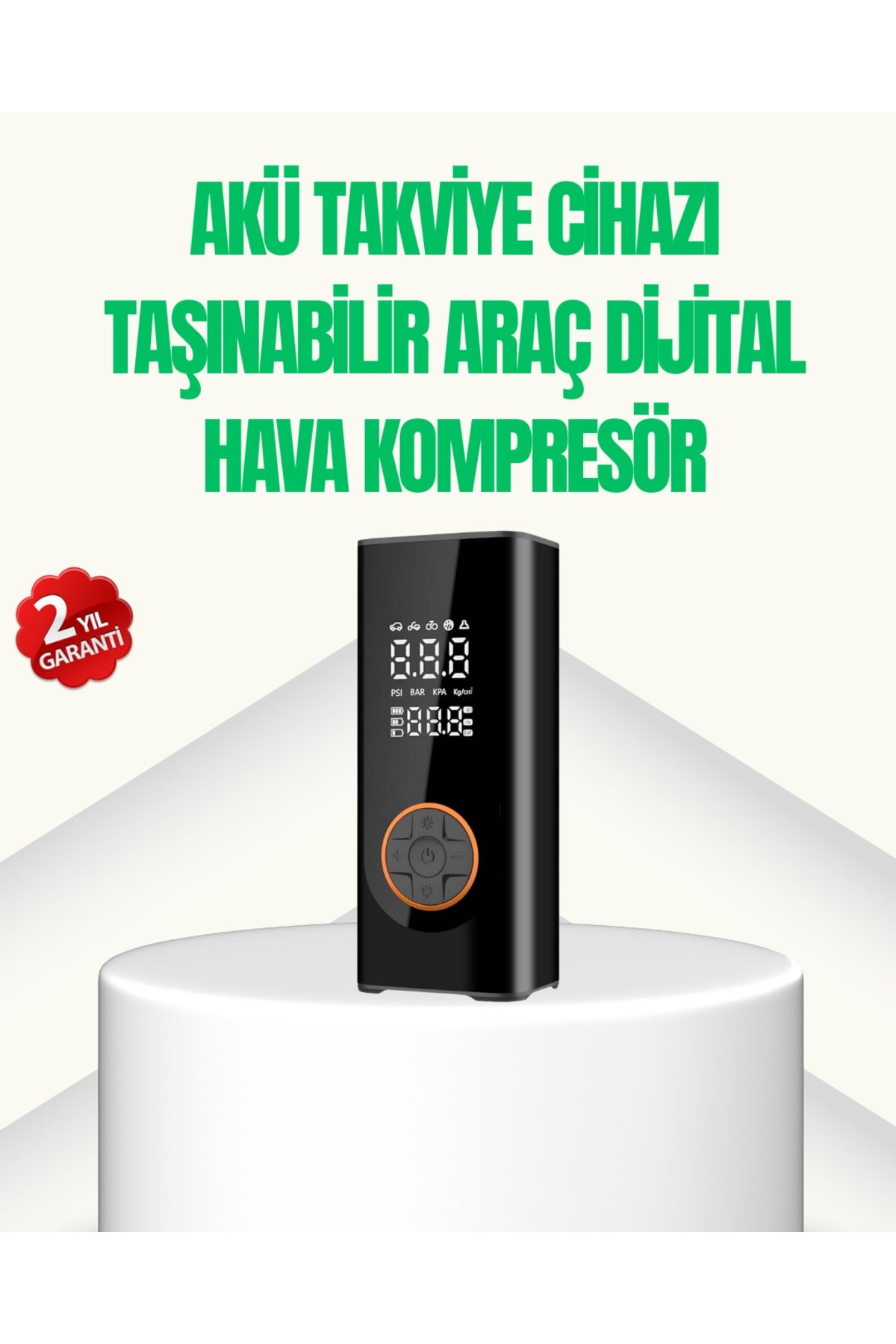 Akü Takviye Cihazı Jump Starter ve Dijital Hava Kompresörü