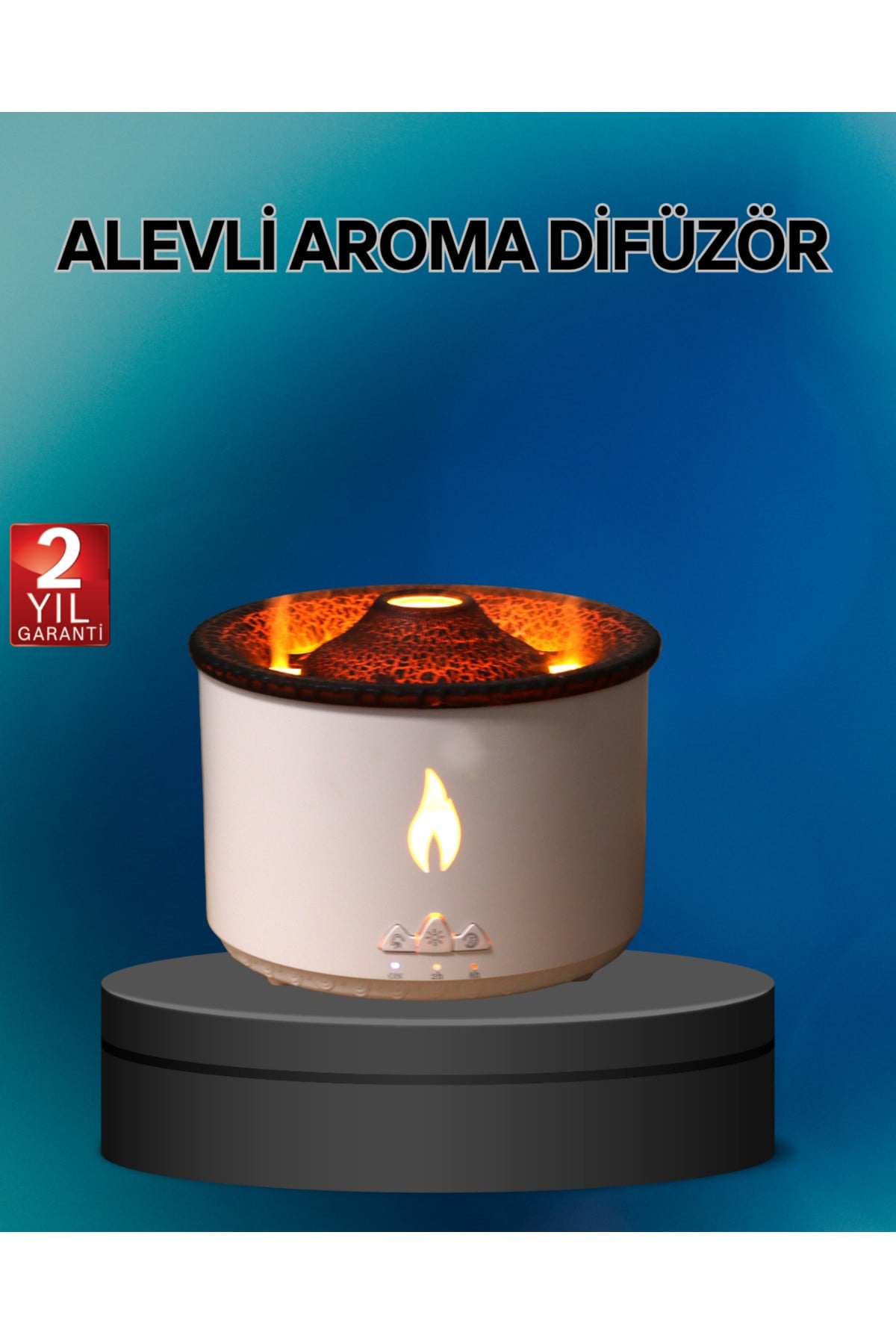 Alev Efektli Buhar Makinesi – Aromaterapi Nemlendirme Ve Işık Modlu Tasarım