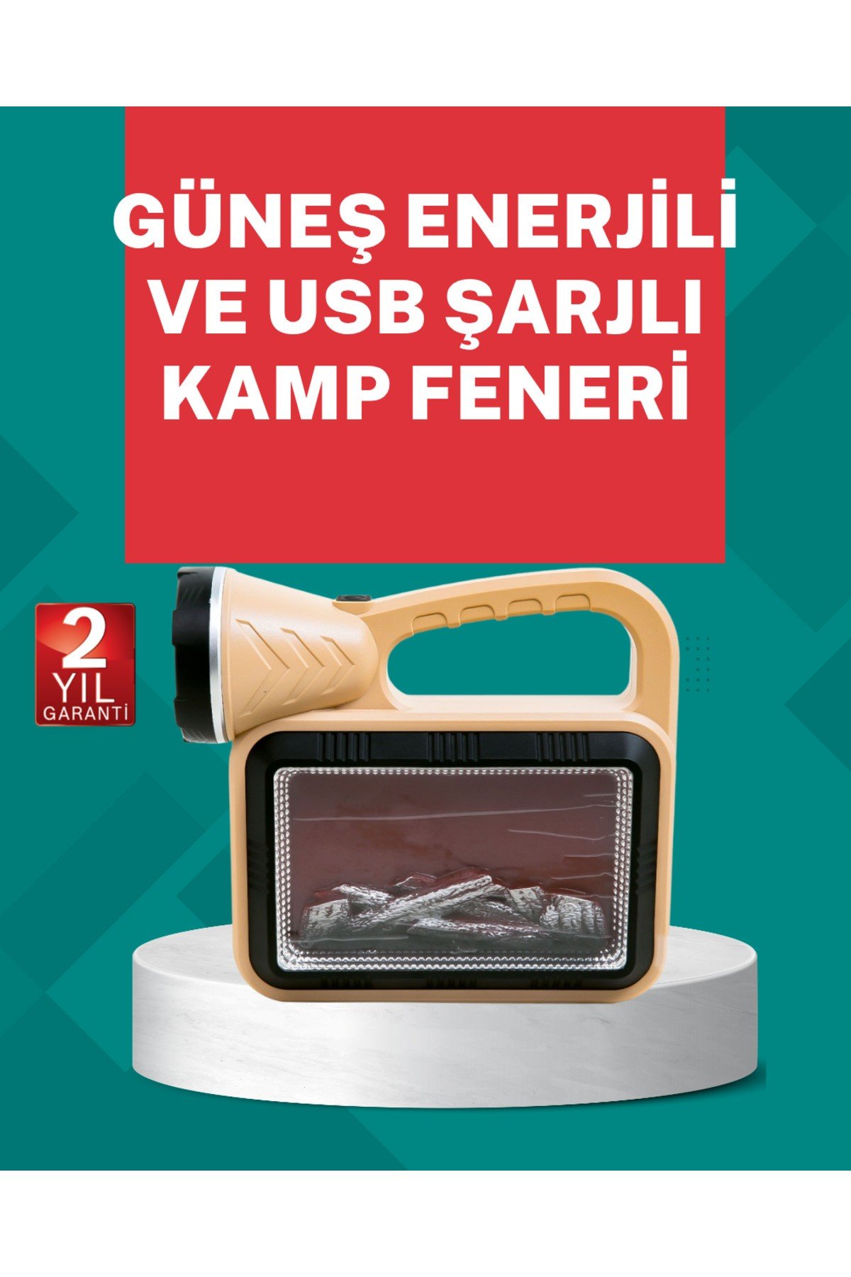 Alev Efektli Güneş Enerjili Lamba – Su Geçirmez