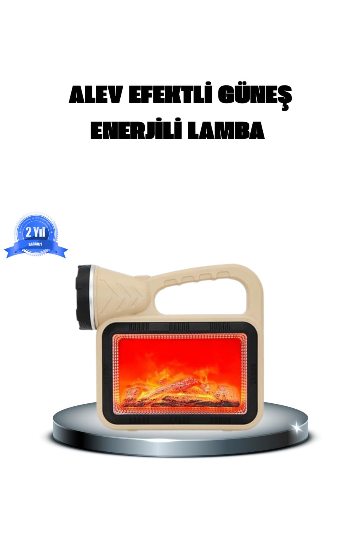 Alev Efektli Solar Lamba COB Işıklı Taşınabilir Bahçe Kamp Aydınlatma