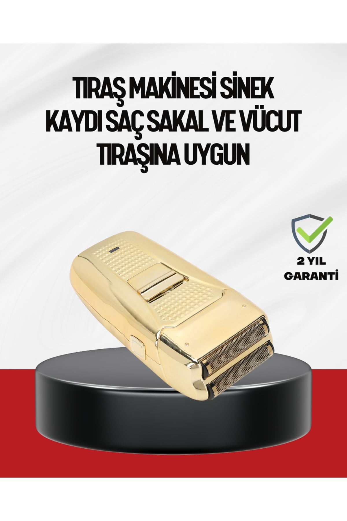 Altın Kaplama Kablolu Erkek Tıraş Makinesi Favori Aparatlı