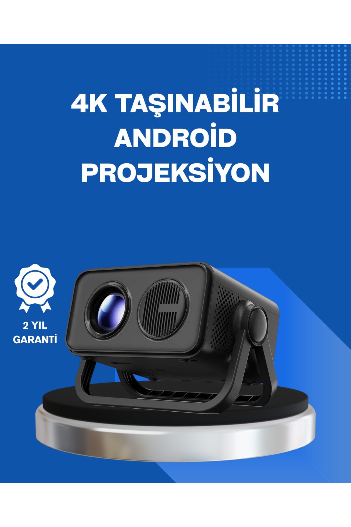 Android TV 11 İşletim Sistemli Elektrikli Odaklama Projektör