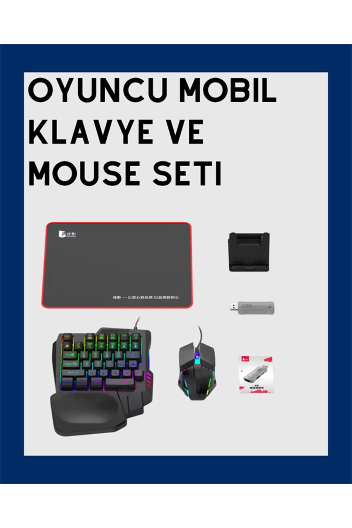 Android Uyumlu Klavye Mouse Oyun Seti – Gecikmesiz Bağlantı, Tak-Çalıştır Özellikli